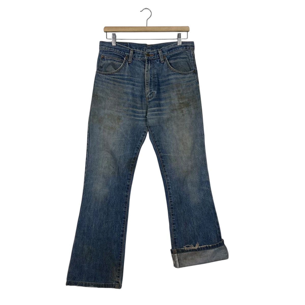 Wrangler Vintage Wrangler Distressed Flare Denim Jeans Size US 32 / EU 48 - 13 Thumbnail