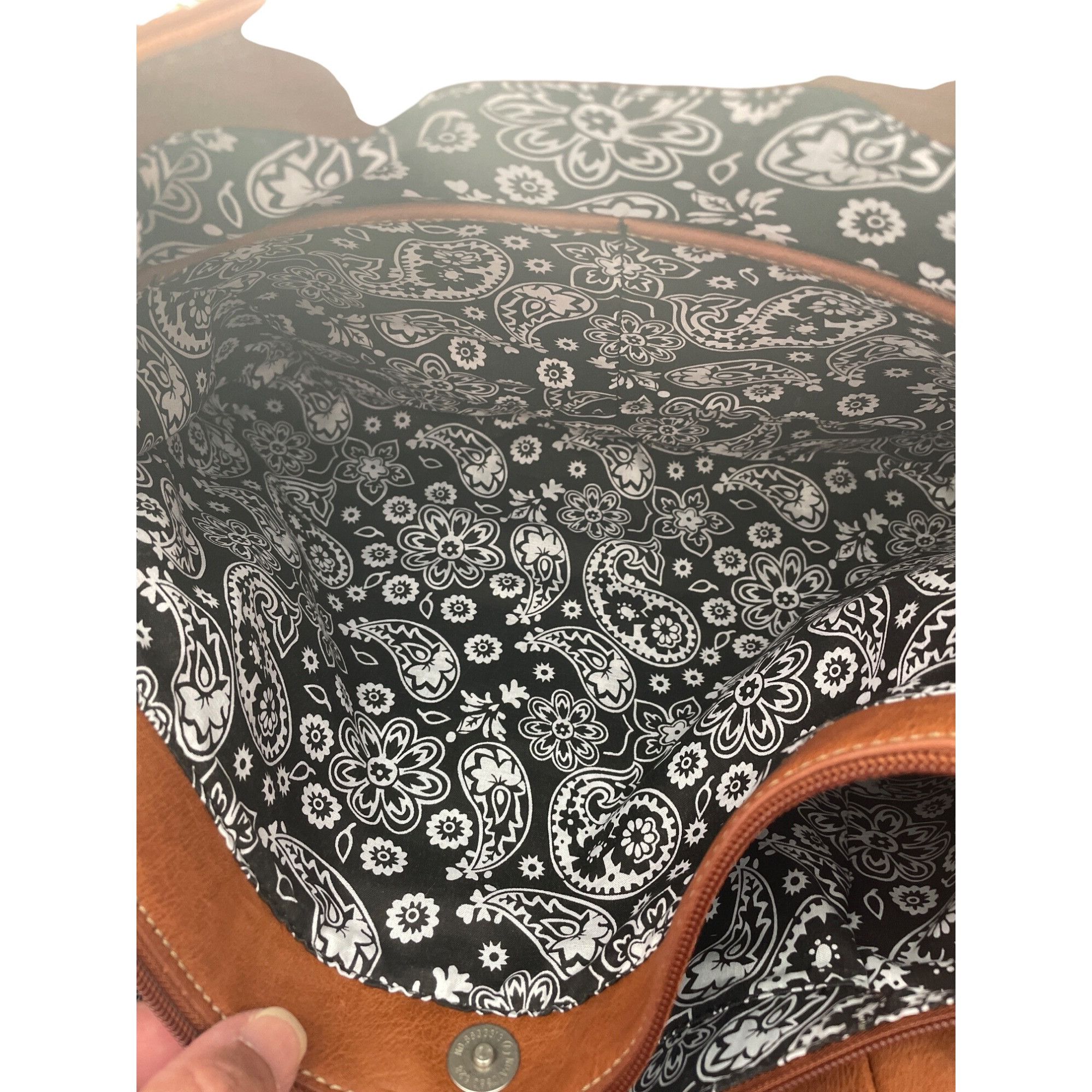 Other Bandana By American West Large Brown Leather Tote Bag SKU 89 Size ONE SIZE - 15 Thumbnail