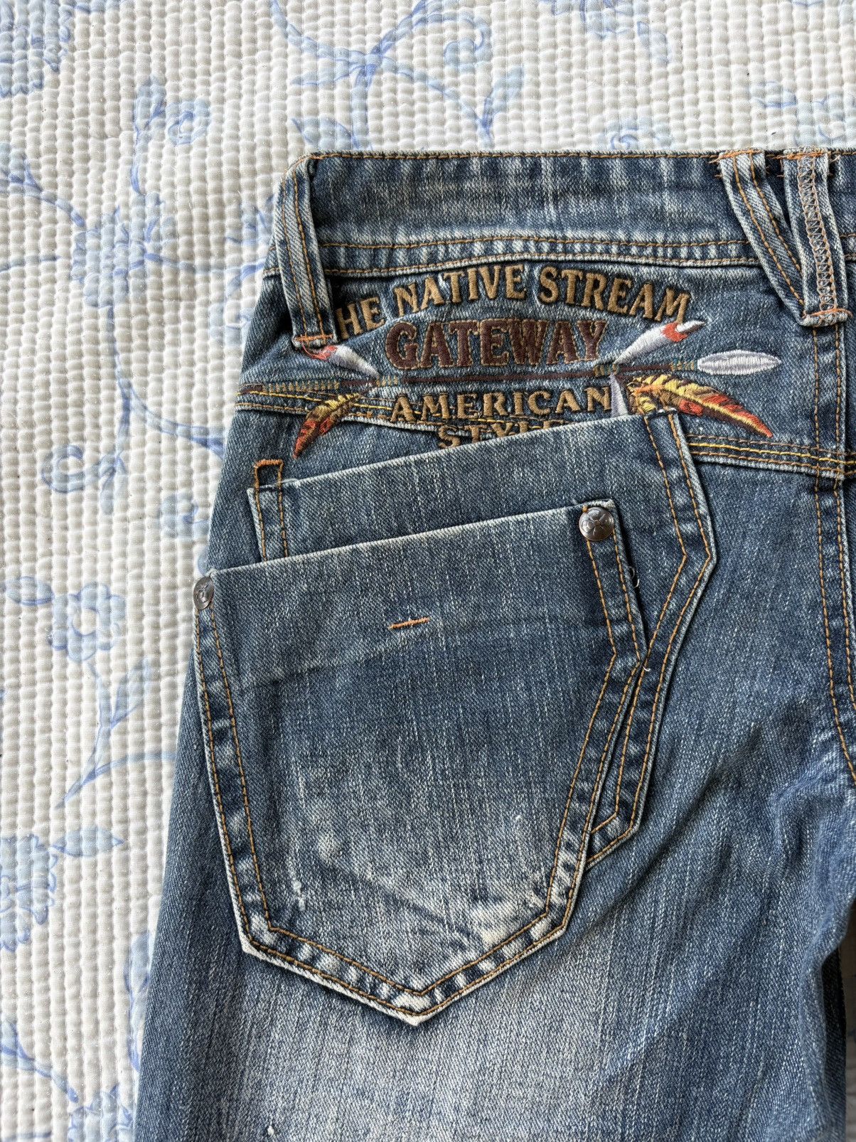 Japanese Brand Japanese Genes Native American Embroidered Bootcut Y2K Jeans Size US 32 / EU 48 - 16 Thumbnail