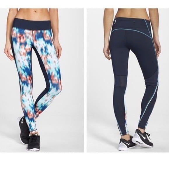 Other Zella adrenaline running tights leggings mesh tie dye MEDIUM Size 32" / US 10 / IT 46 - 3 Thumbnail