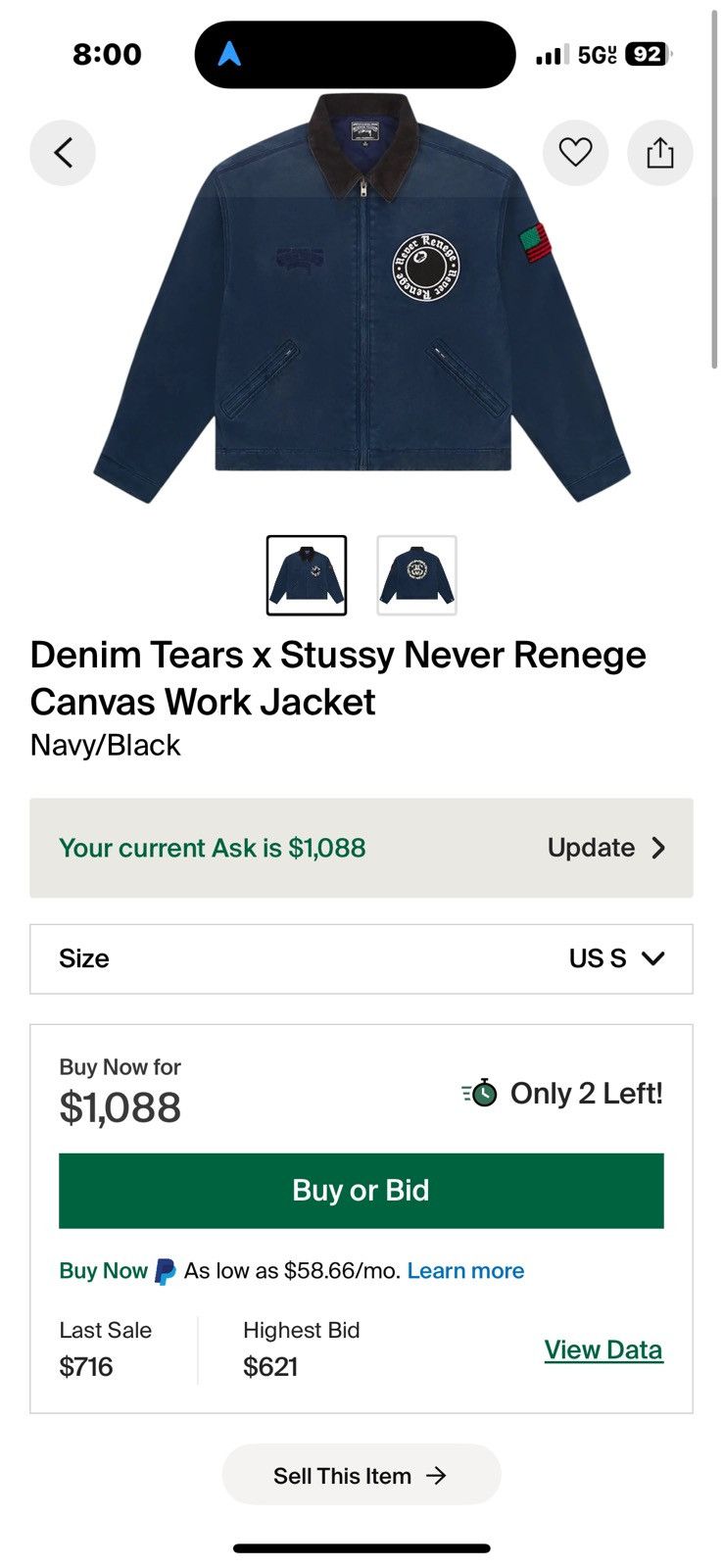 DENIM TEARS × Stussy Stussy x denim tears 2025SS canvas work