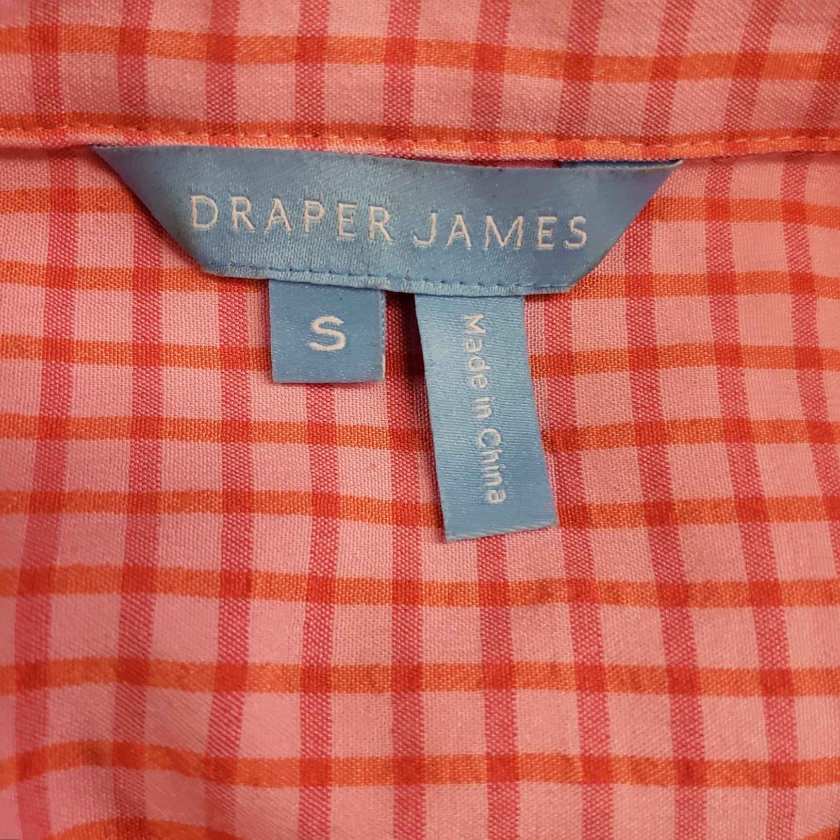 Vintage Draper James Womens Dress Shirt Dress Sz Small Pink Orange Short Sleeve Button Front Collared Vintage No Size 28" / US 6 / IT 42 - 7 Thumbnail