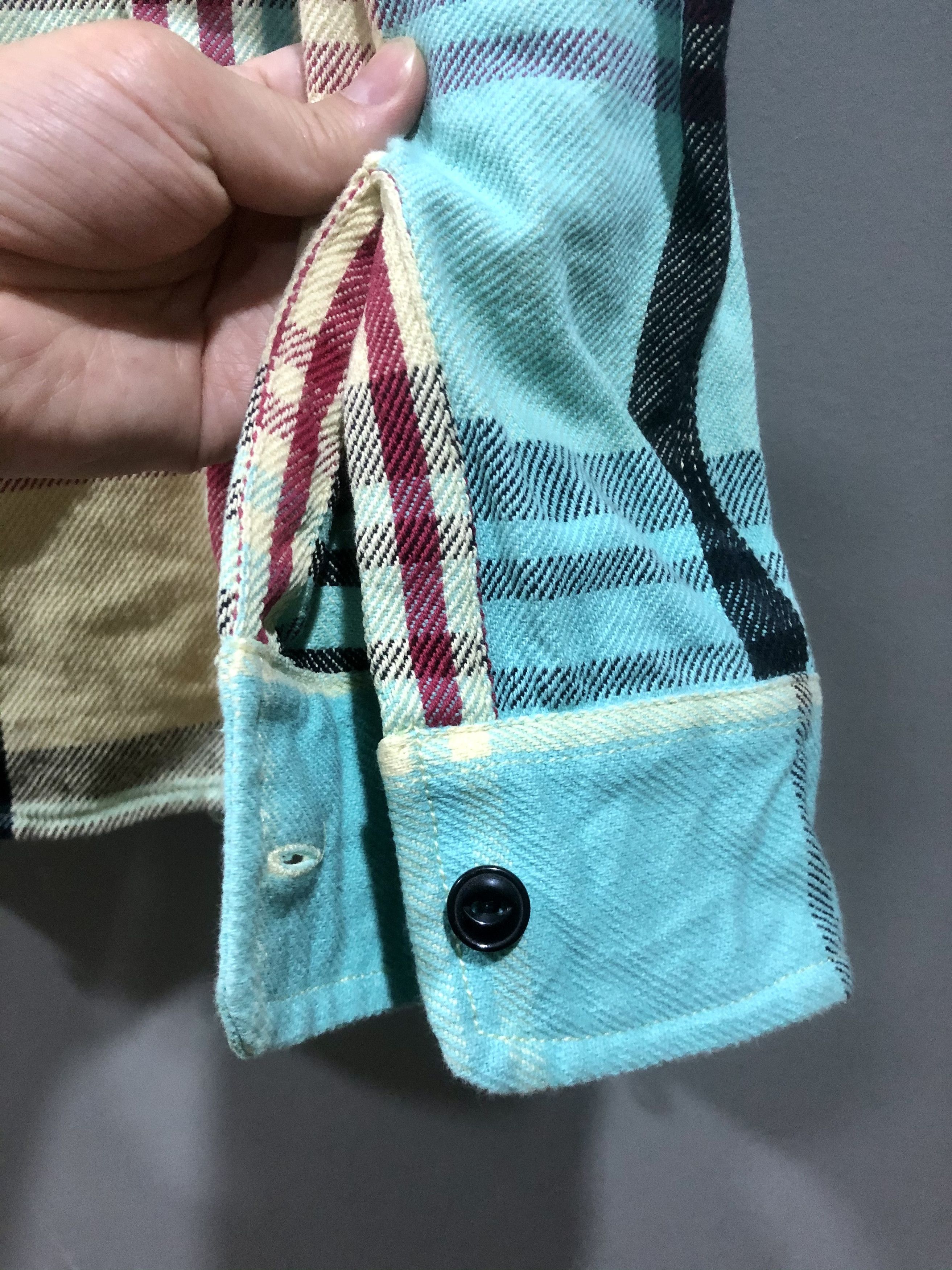 Japanese Brand Houston Union Made Heavy Cotton Flannel Shirt Size US L / EU 52-54 / 3 - 7 Thumbnail