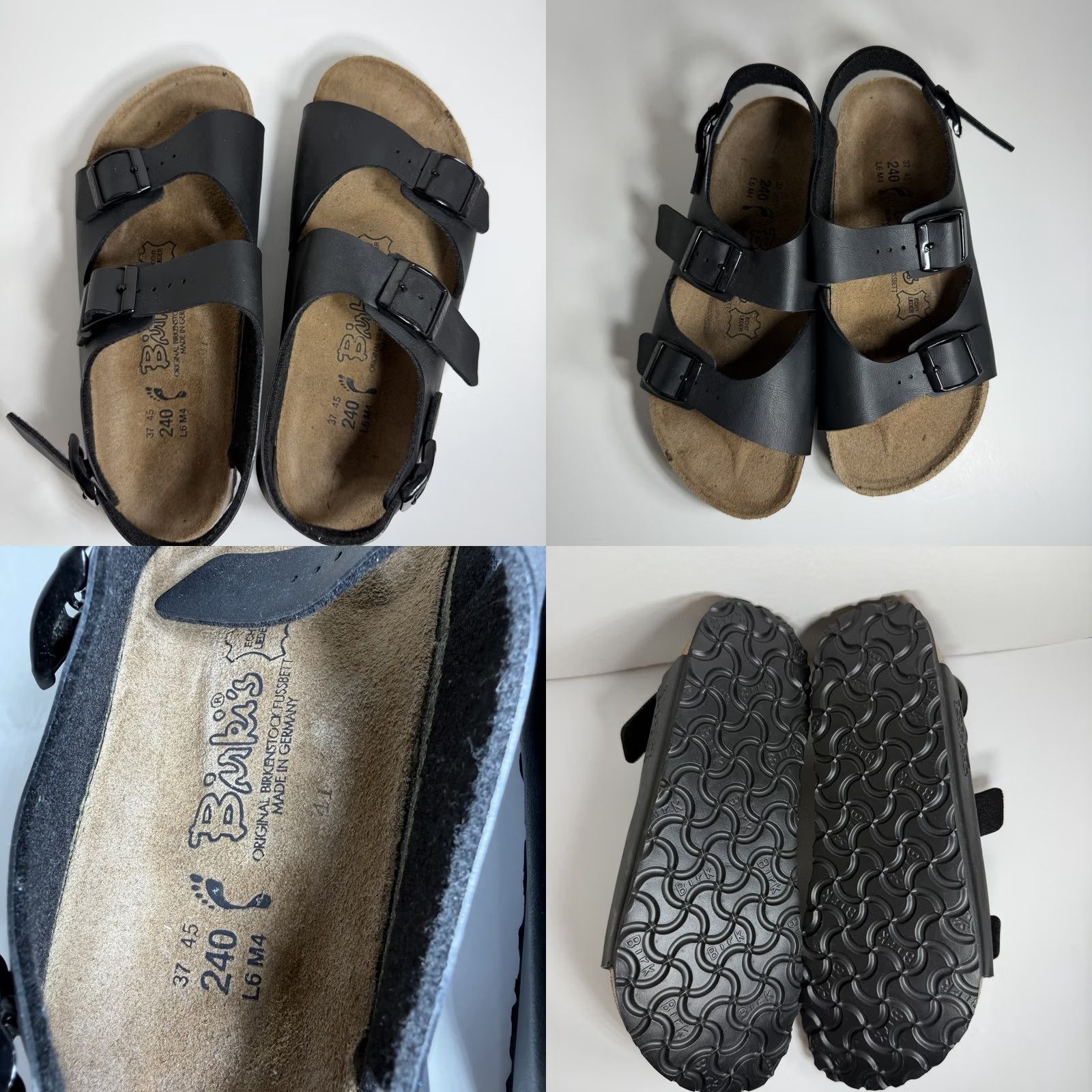 Birkenstock Birkenstock Birki Milano Sandals Black Size 6 Women Slingback Buckle Leather Flat Comfort Logo Adjustable Strap US 6 EU 37 Size US 5 / IT 35 - 8 Thumbnail