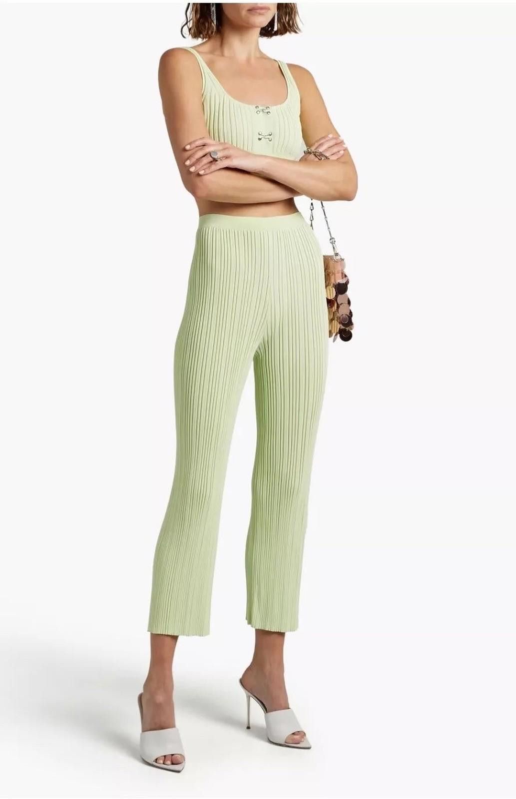 Dion Lee New dion lee float rib pant knit knitted rib small s 8 green Size 28" / US 6 / IT 42 - 2 Thumbnail