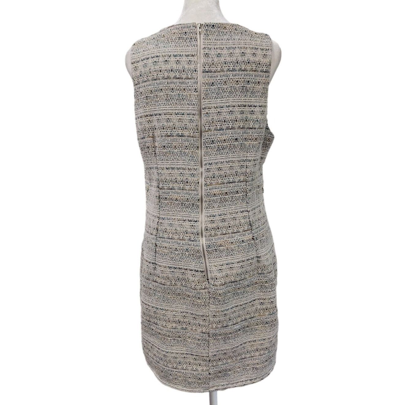Other Lavand Herringbone Tweed Silver Dress Large Size L / US 10 / IT 46 - 3 Thumbnail