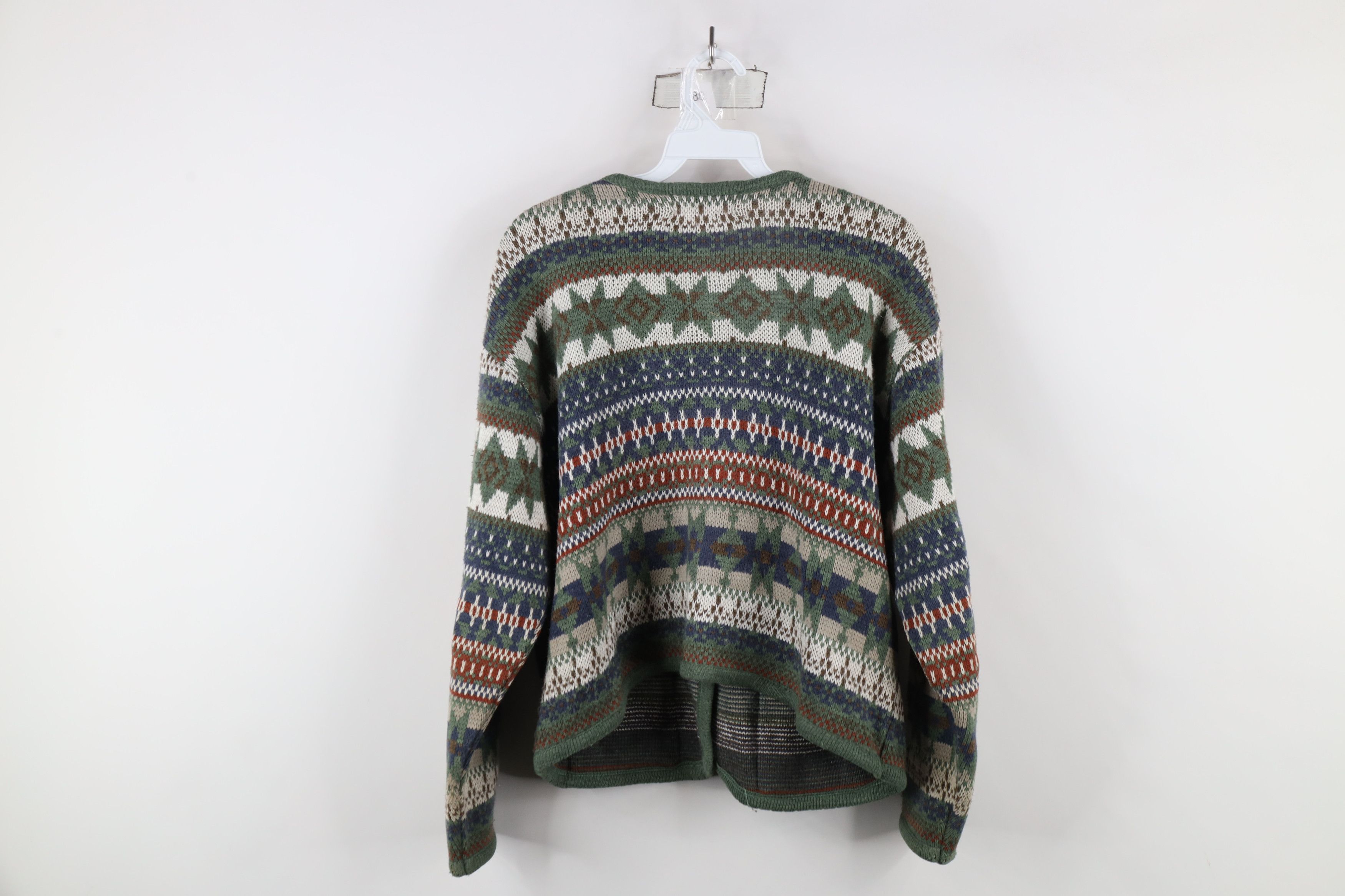 Vintage Vintage 90s Streetwear Fair Isle Knit Cardigan Sweater Size M / US 6-8 / IT 42-44 - 10 Thumbnail