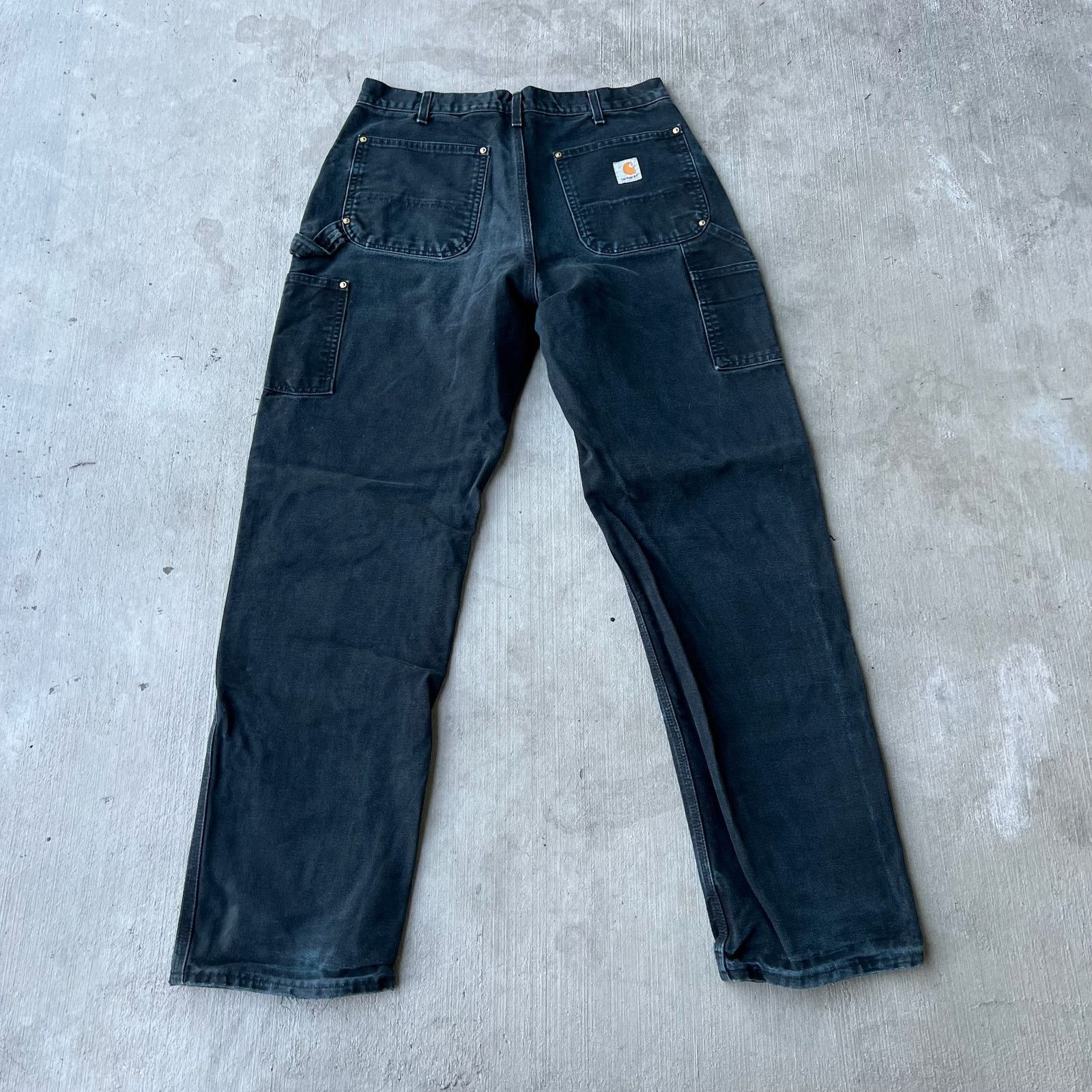 Carhartt × Vintage Carhartt faded black double knee work wear carpenter pants Size US 32 / EU 48 - 6 Thumbnail