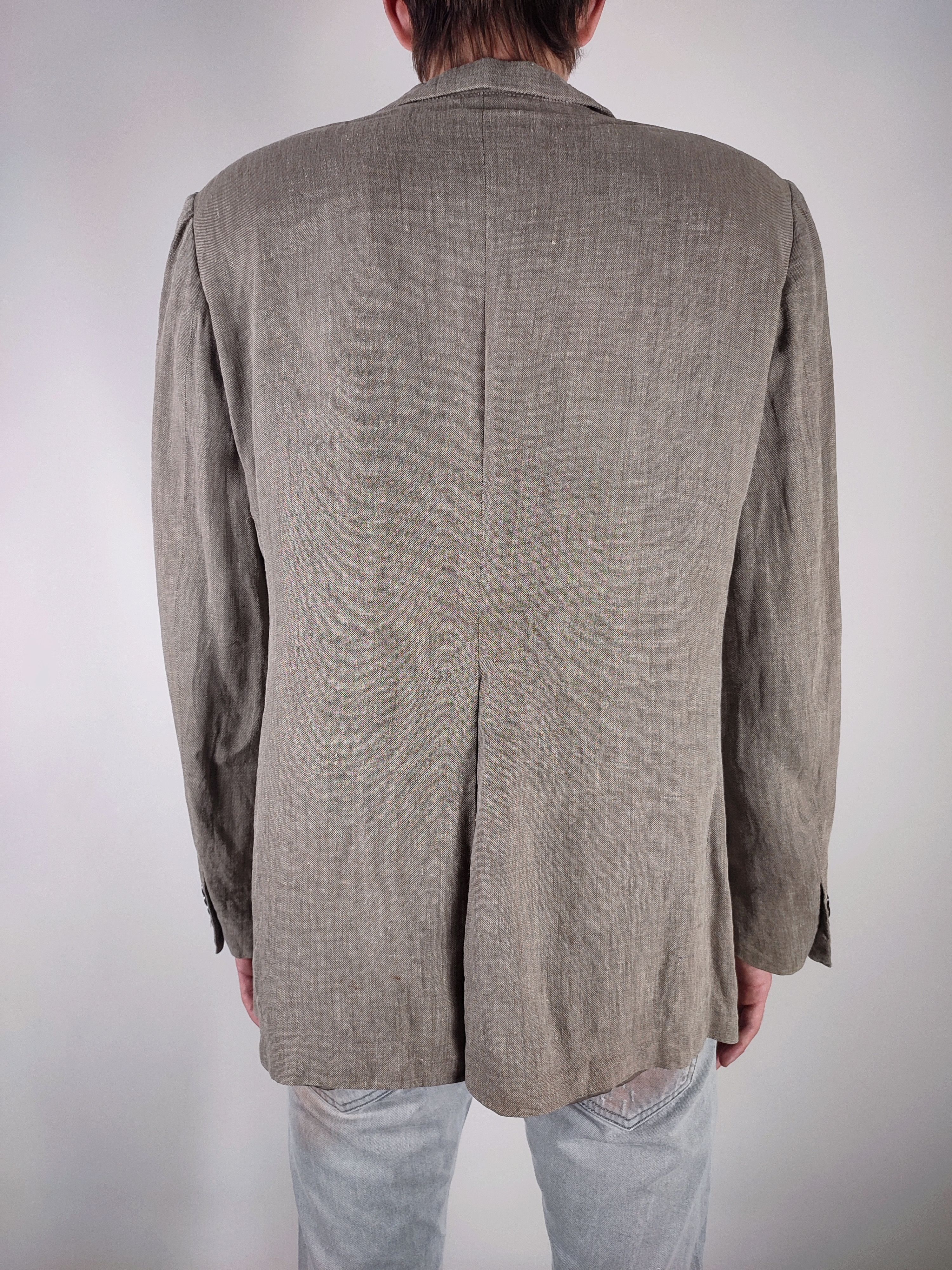 Emporio Armani Emporio Armani 2005 Oldschool Linen Blazer Size 50R - 4 Thumbnail