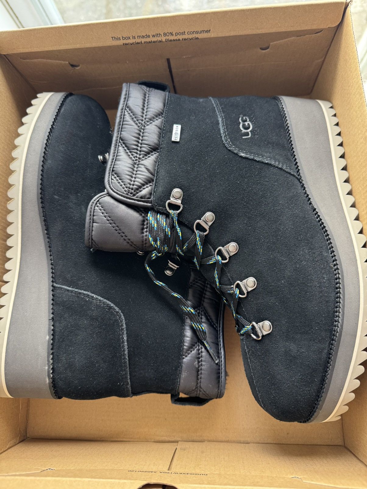 Ugg UGG Birch Waterproof Black Suede Wool lined Wedge boots Size US 8 / IT 38 - 10 Thumbnail