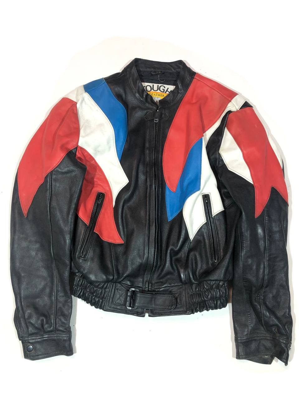 image of Avant Garde x Leather Jacket Tough Racing Moto Avangarde Leather Jacket Vintage, Men's (Size Medium