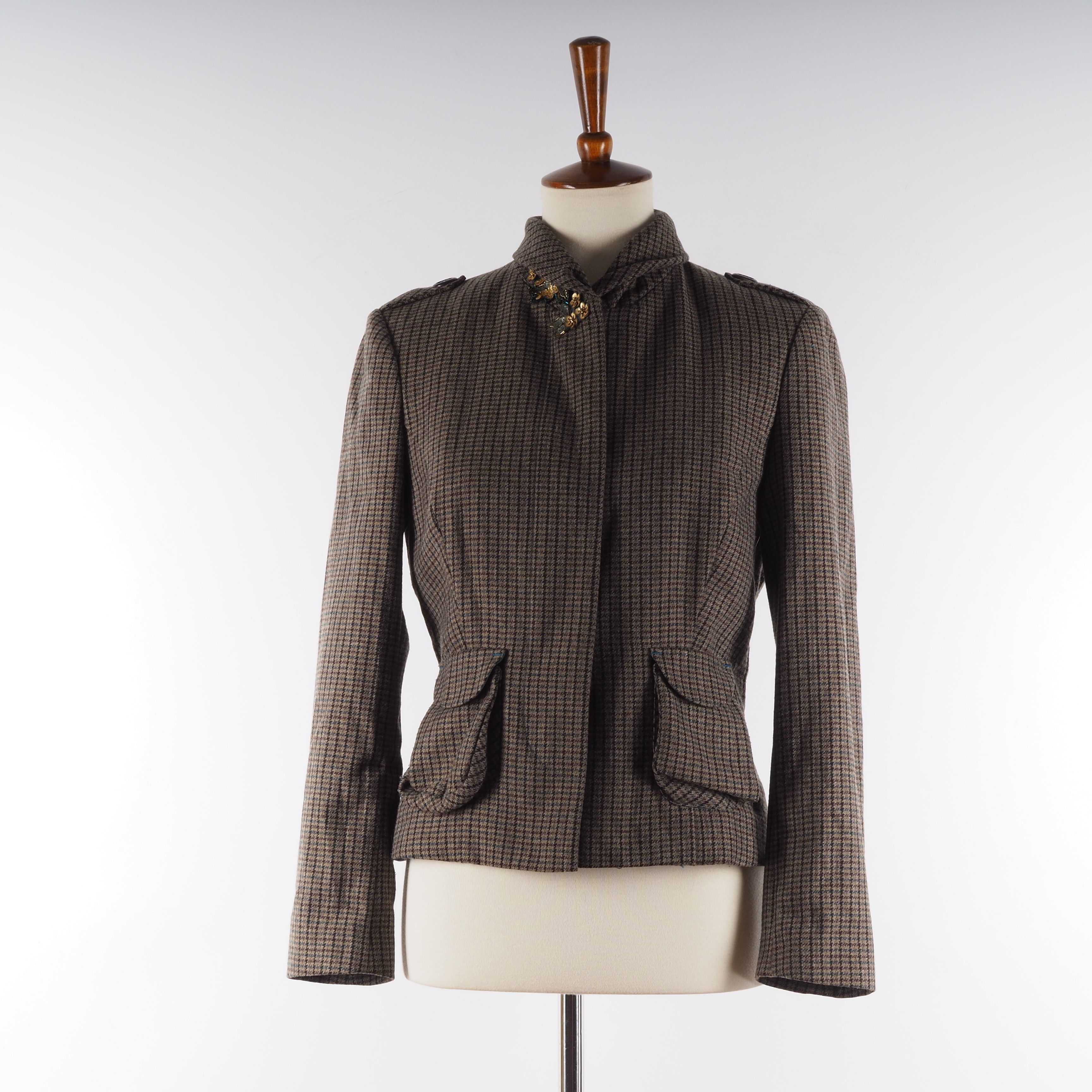 DOROTHEE SCHUMACHER Dorothee Schumacher Beige Brown Tweed Jacket Coat Blazer Size M / US 6-8 / IT 42-44 - 8 Thumbnail