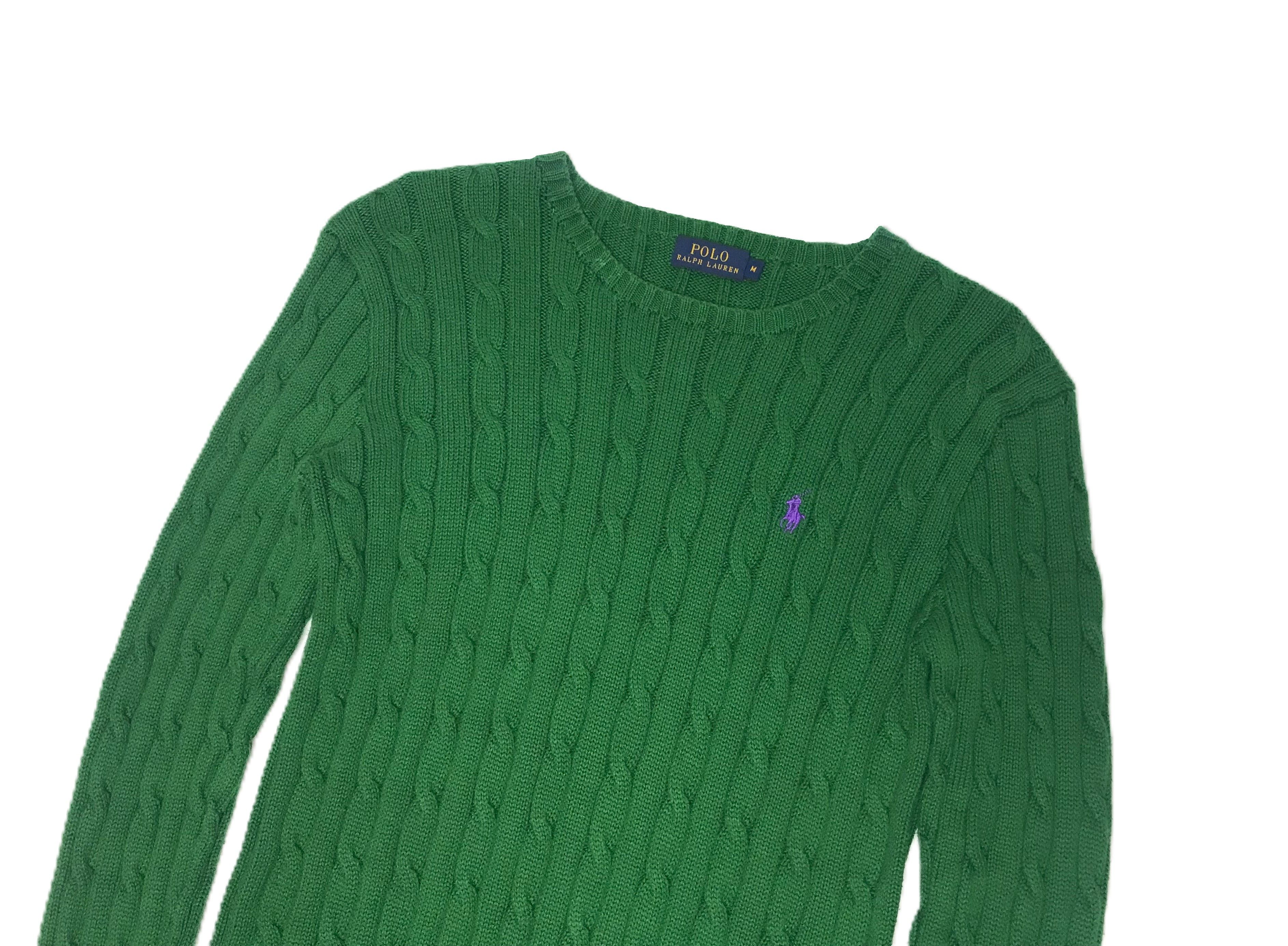 Polo Ralph Lauren Polo Ralph Lauren Womens Cable Knit Sweater Sz M Green Size M / US 6-8 / IT 42-44 - 3 Thumbnail