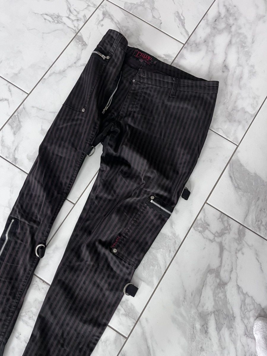 Tripp NYC Vintage Tripp NYC Pinstripe Metal Chaos Punk Bondage Pants Size US 37 - 4 Thumbnail