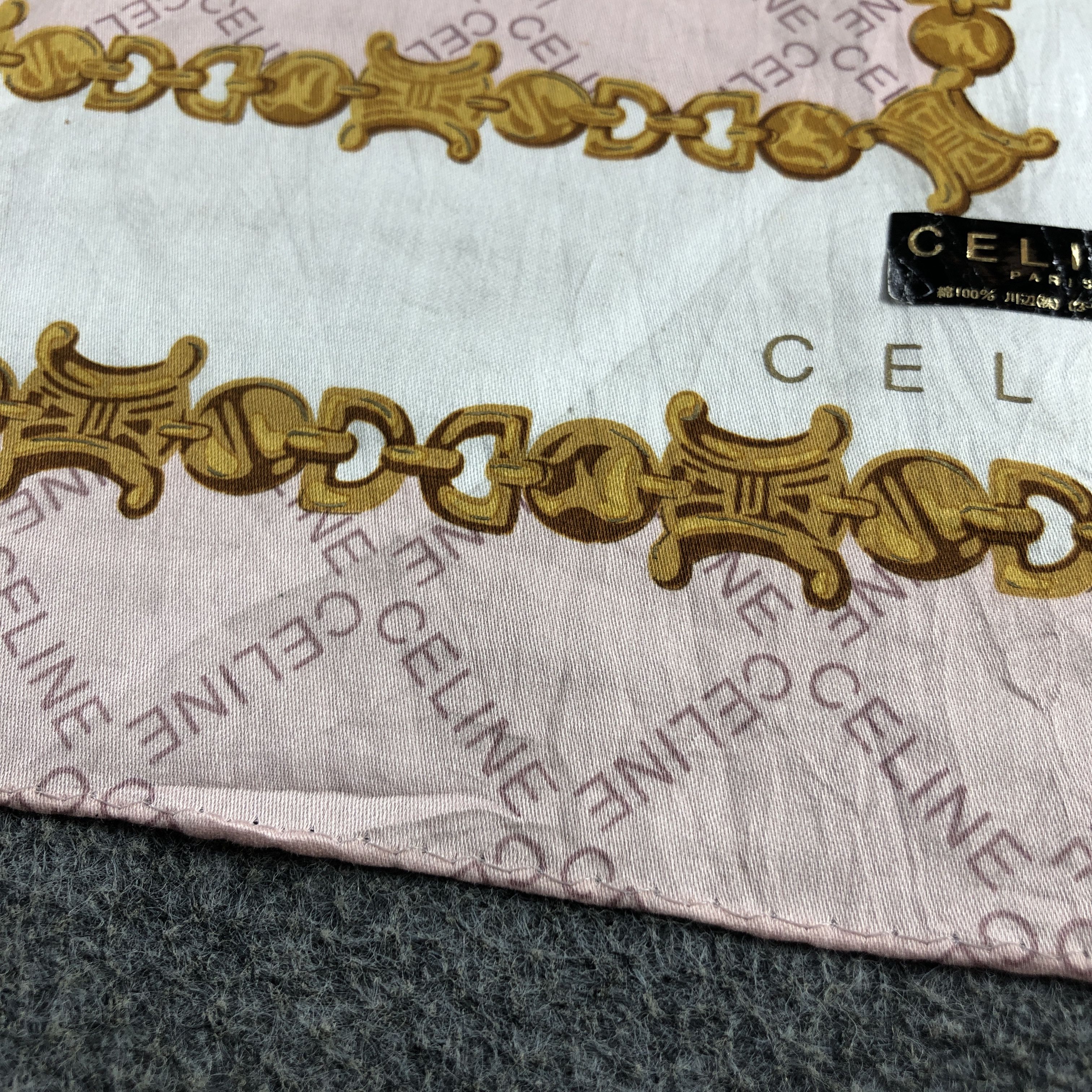 Vintage CeLIne Chains Handkerchief Neckerchief Bandana H2696 Size ONE SIZE - 6 Thumbnail