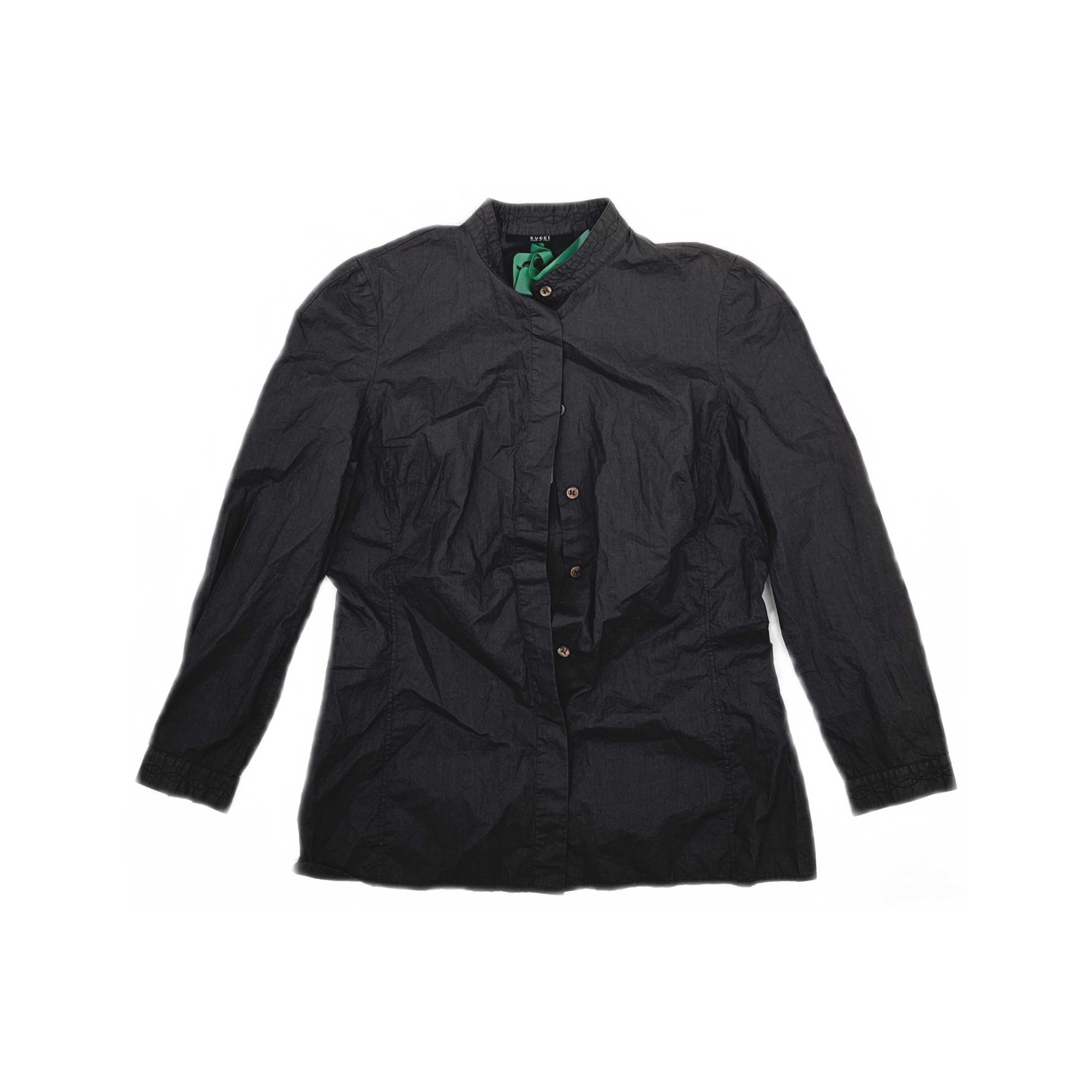 Gucci Gucci Solid Band Collar Shirt Size 40 Size US XXS / EU 40 - 1 Thumbnail