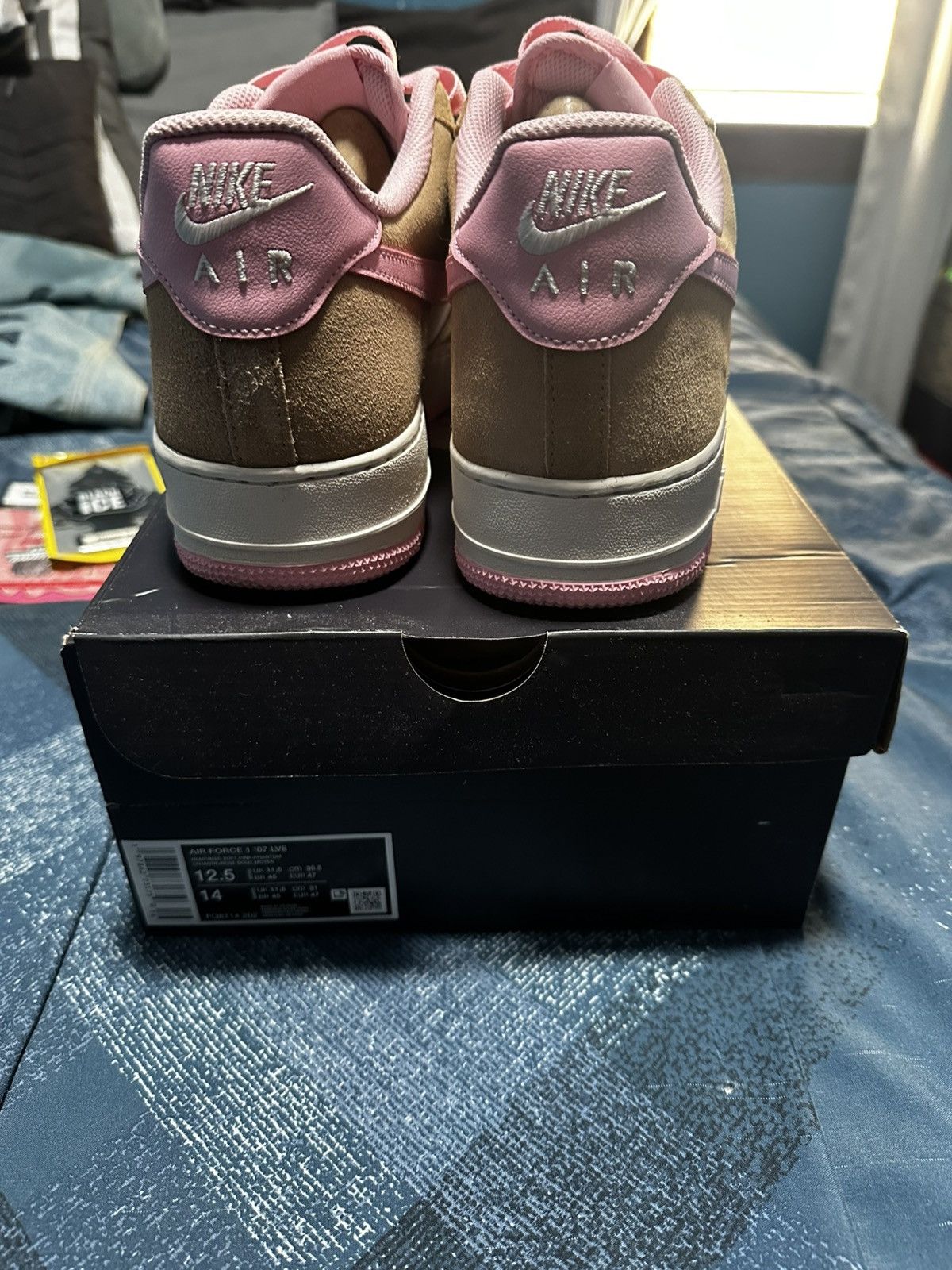 Nike NIKE AIR FORCE 1 PINK & TAN Size US 12.5 / EU 45-46 - 8 Thumbnail