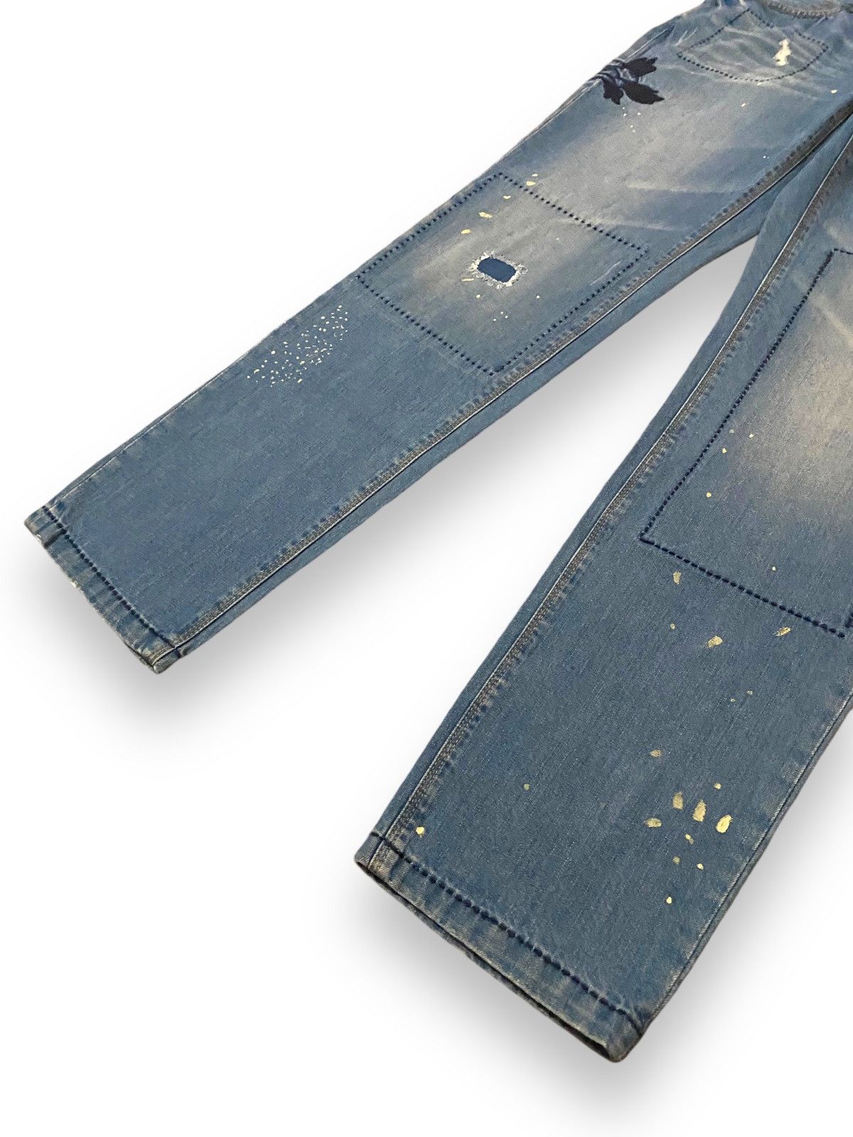 Eddie Bauer Eddie Bauer Boyfriend Patchwork Distressed Floral Jeans Size US 34 / EU 50 - 5 Thumbnail