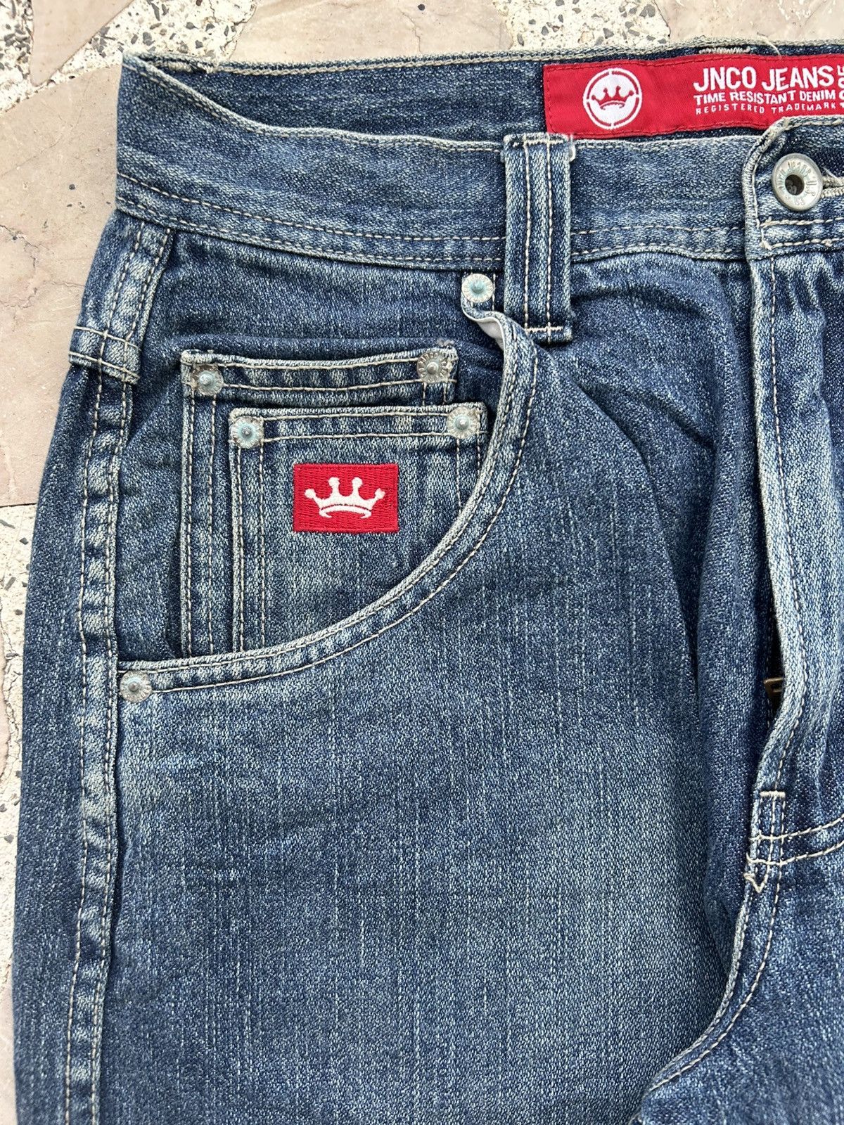 JNCO Jnco Tribal Vintage Spider Wide Leg Denim Blue Size US 30 / EU 46 - 9 Thumbnail