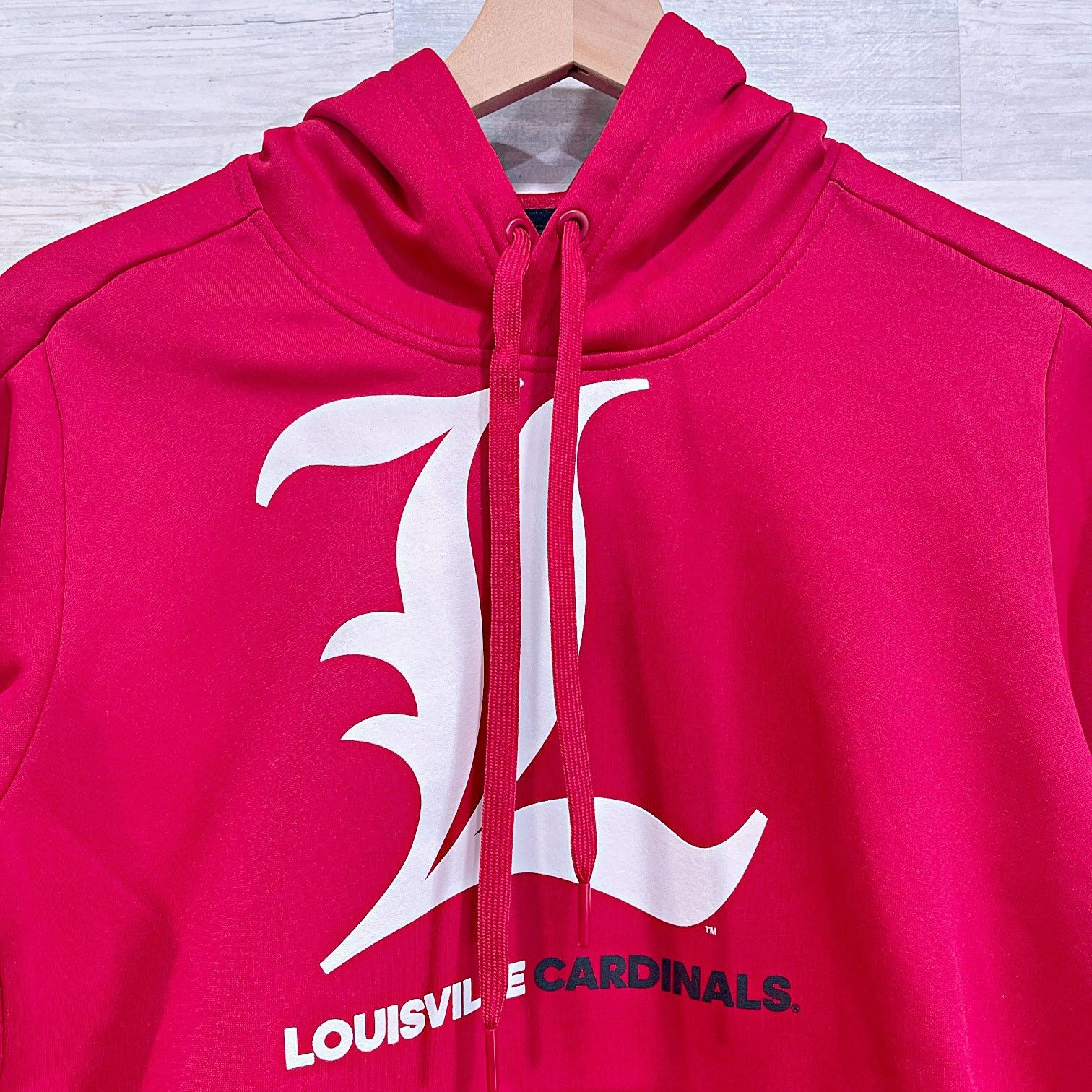 Adidas Louisville Cardinals Adidas Fleece Hoodie Red Mens Medium Size US M / EU 48-50 / 2 - 2 Thumbnail