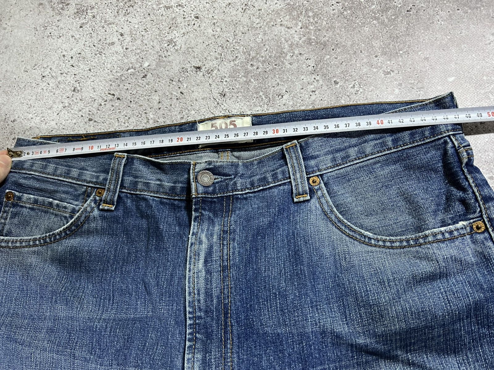 Levi's Vintage Levis Bootcut 505 Jeans Light Blue Faded Distressed Size US 36 / EU 52 - 8 Thumbnail