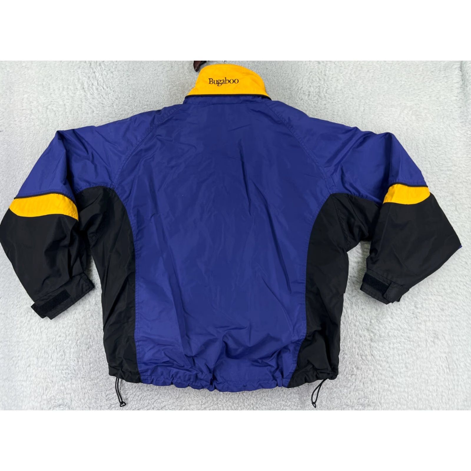 Vintage Columbia Jacket Womens XL Blue Black Yellow Windbreaker Hooded Full Zip Lightweight Casual Pockets Autumn Winter 90s Outdoor Mens Womens Girls Boys Size XL / US 12-14 / IT 48-50 - 2 Thumbnail