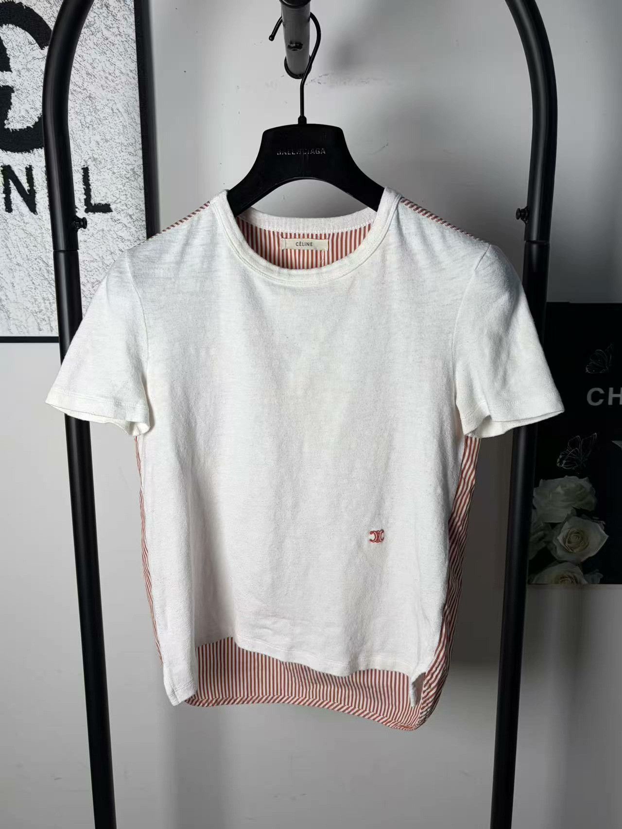 Celine Celine Retro Embroidered White T-Shirt s Men Size US S / EU 44-46 / 1 - 1 Thumbnail