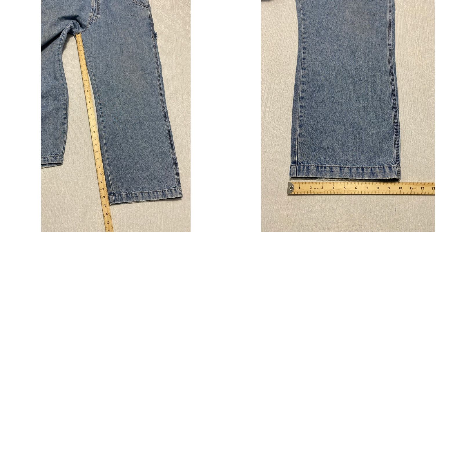 Vintage Levi Strauss Signature Carpenter Jeans Light Wash Denim Mens Size 40x29 Wide Leg Relaxed Fit Workwear Denim Pants Jeans Mens 40 29 blue Carpenter Size US 40 / EU 56 - 8 Thumbnail