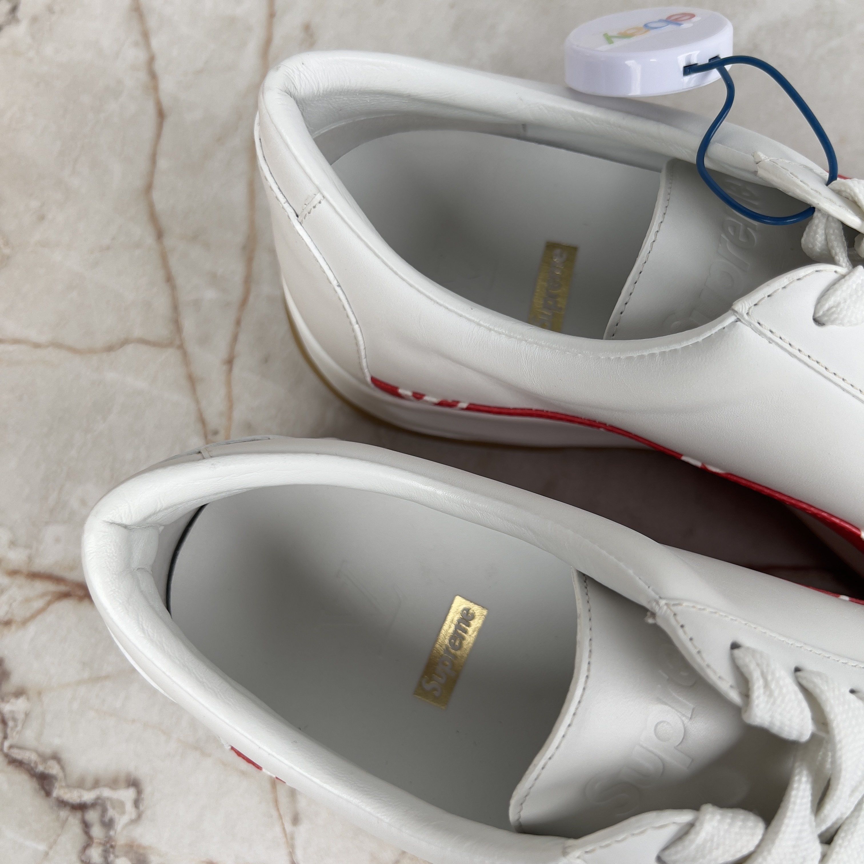 Louis Vuitton Louis Vuitton x Supreme Sneakers Monograms White Leather Size US 8.5 / EU 41-42 - 8 Thumbnail