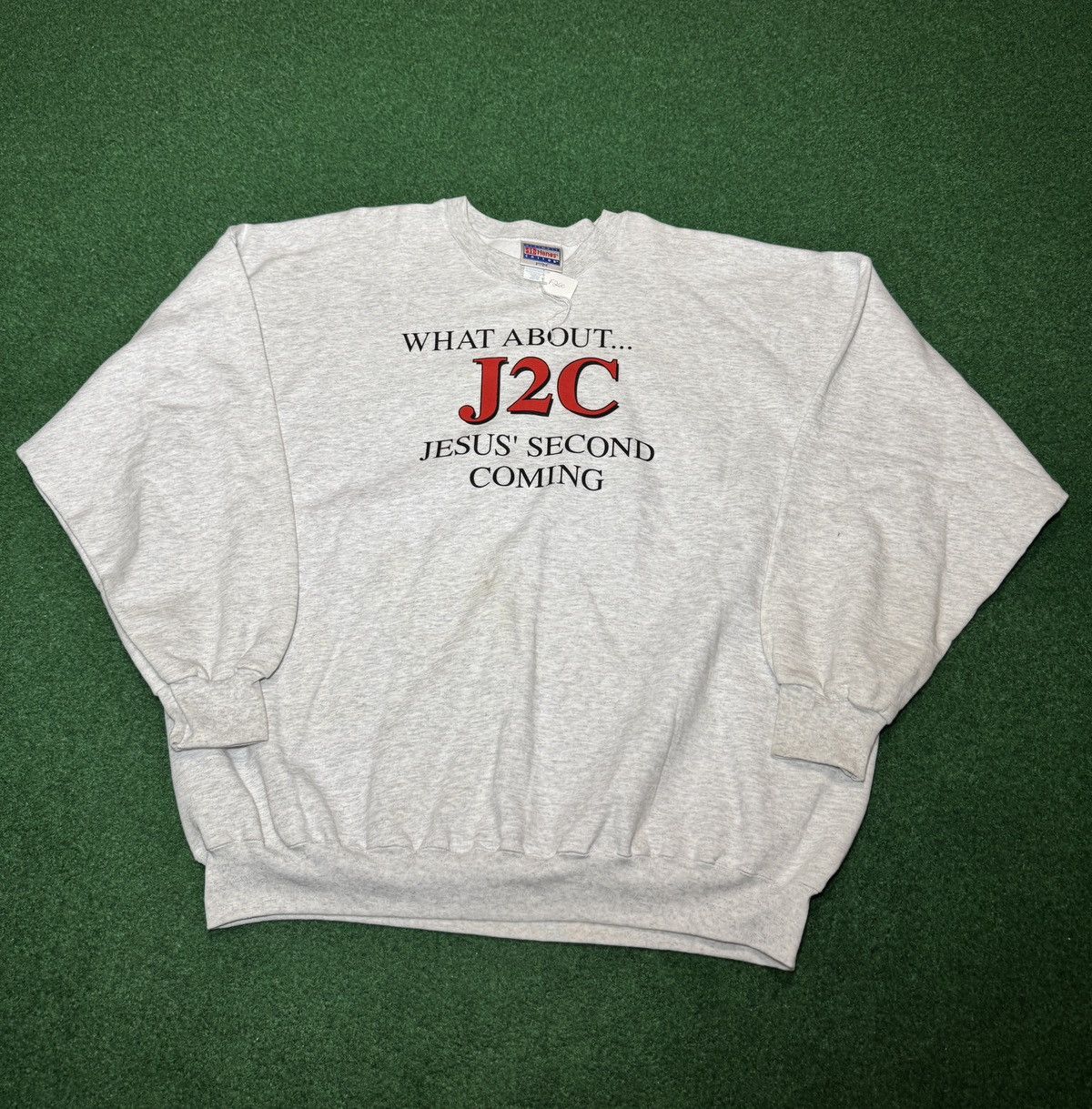 Hanes Vintage Jesus Second Coming Y2K 90s Jesus Boxy Sweatshirt Size US XXL / EU 58 / 5 - 1 Thumbnail