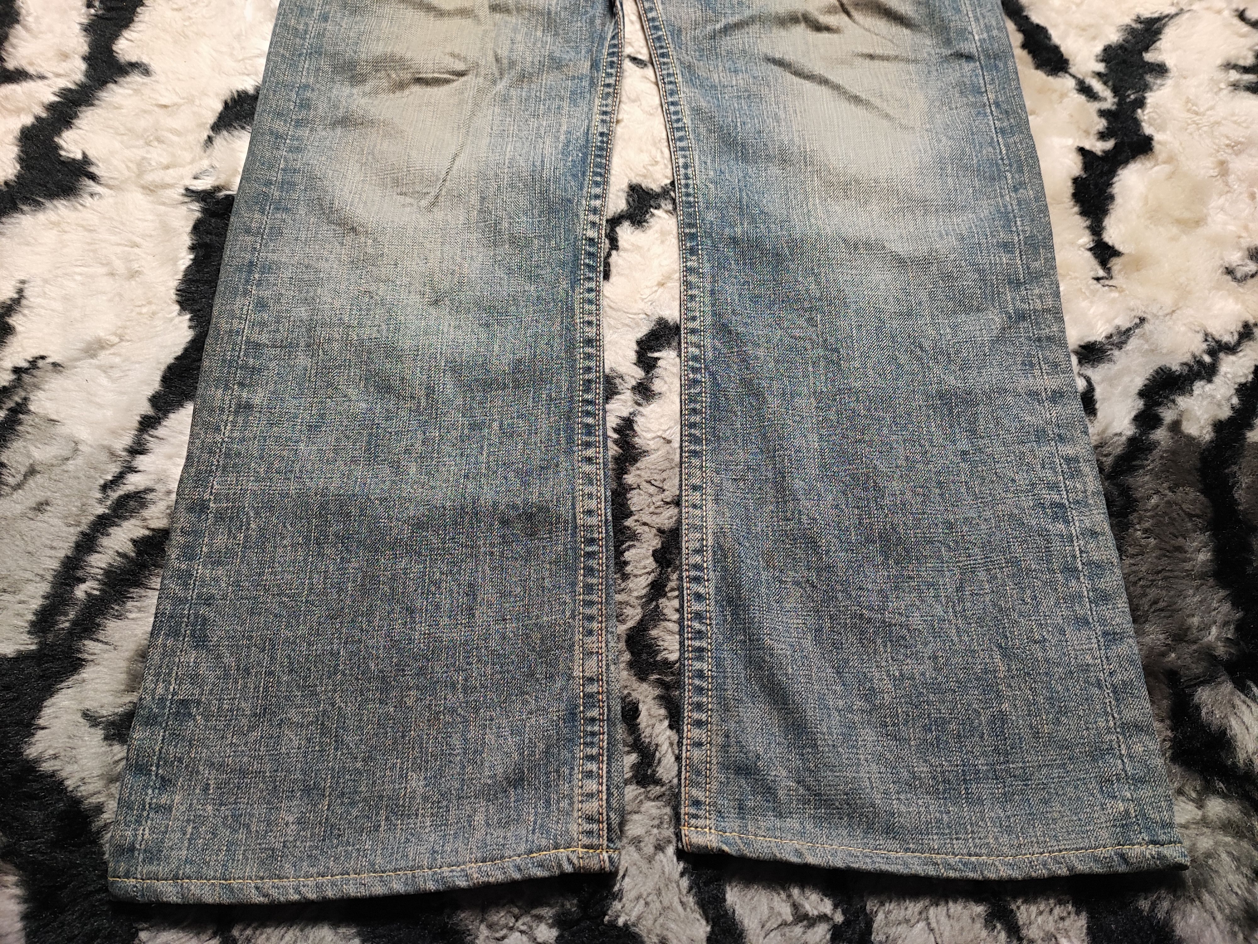 Japanese Brand Mizra Kyoto Koi Fish Deconstructed Mud Washed Distress Size US 31 - 8 Thumbnail