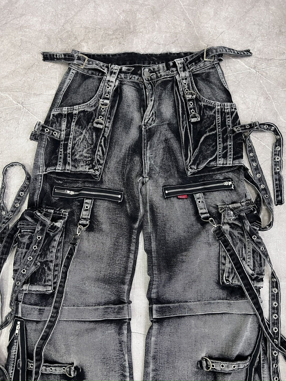 Tripp NYC Tripp NYC baggy bondage denim distressed jeans rap pants Size US 32 / EU 48 - 3 Thumbnail