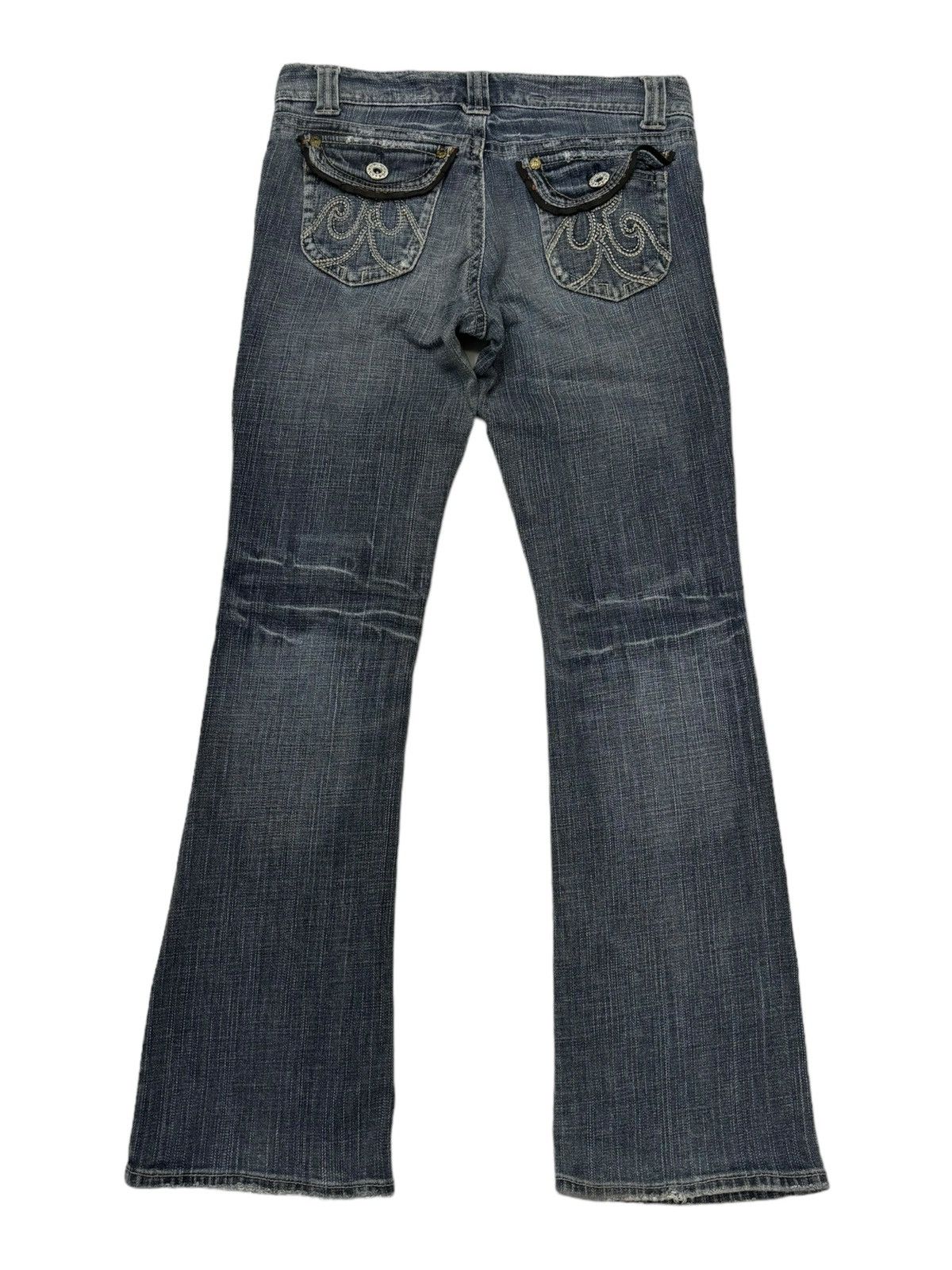 If Six Was Nine JAPANESE FLARE DENIM JEANS ORIRIN JAPAN BOOTCUT Size 30" / US 8 / IT 44 - 3 Thumbnail