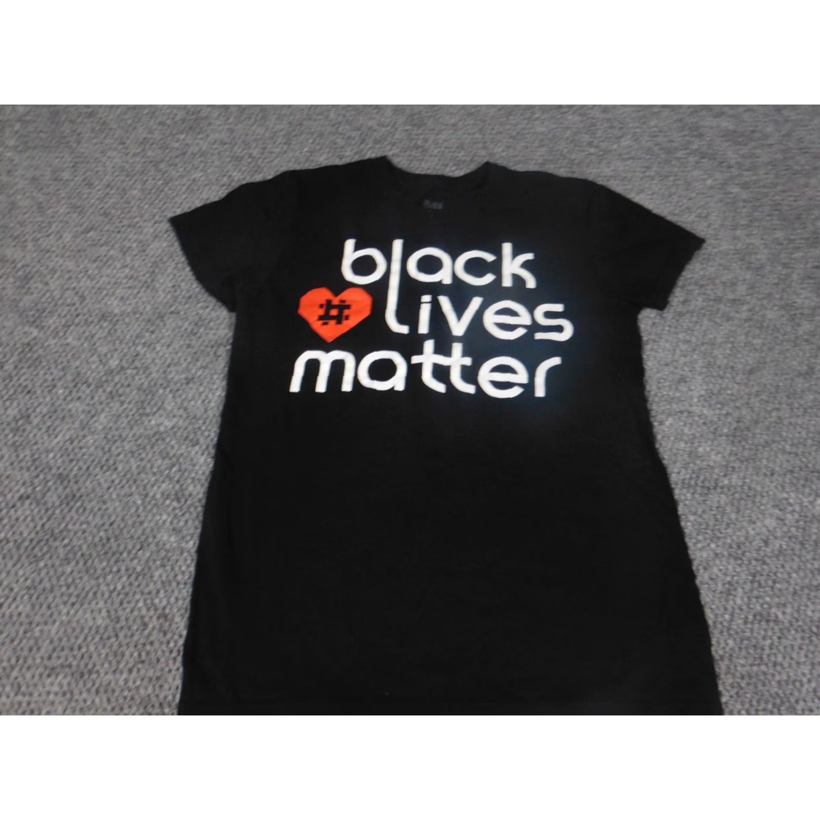 Vintage Black Lives Matter Womens Shirt L Black Short Sleeve Round Neck Casual Basic Blouse 100% Cotton Lightweight Womens Size L / US 10 / IT 46 - 2 Thumbnail