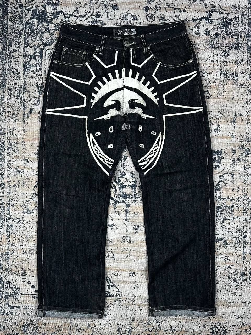 Japanese Brand Very Rare Your Local Dealer Printed Baggy Hip Hop Denim Size US 34 / EU 50 - 2 Thumbnail