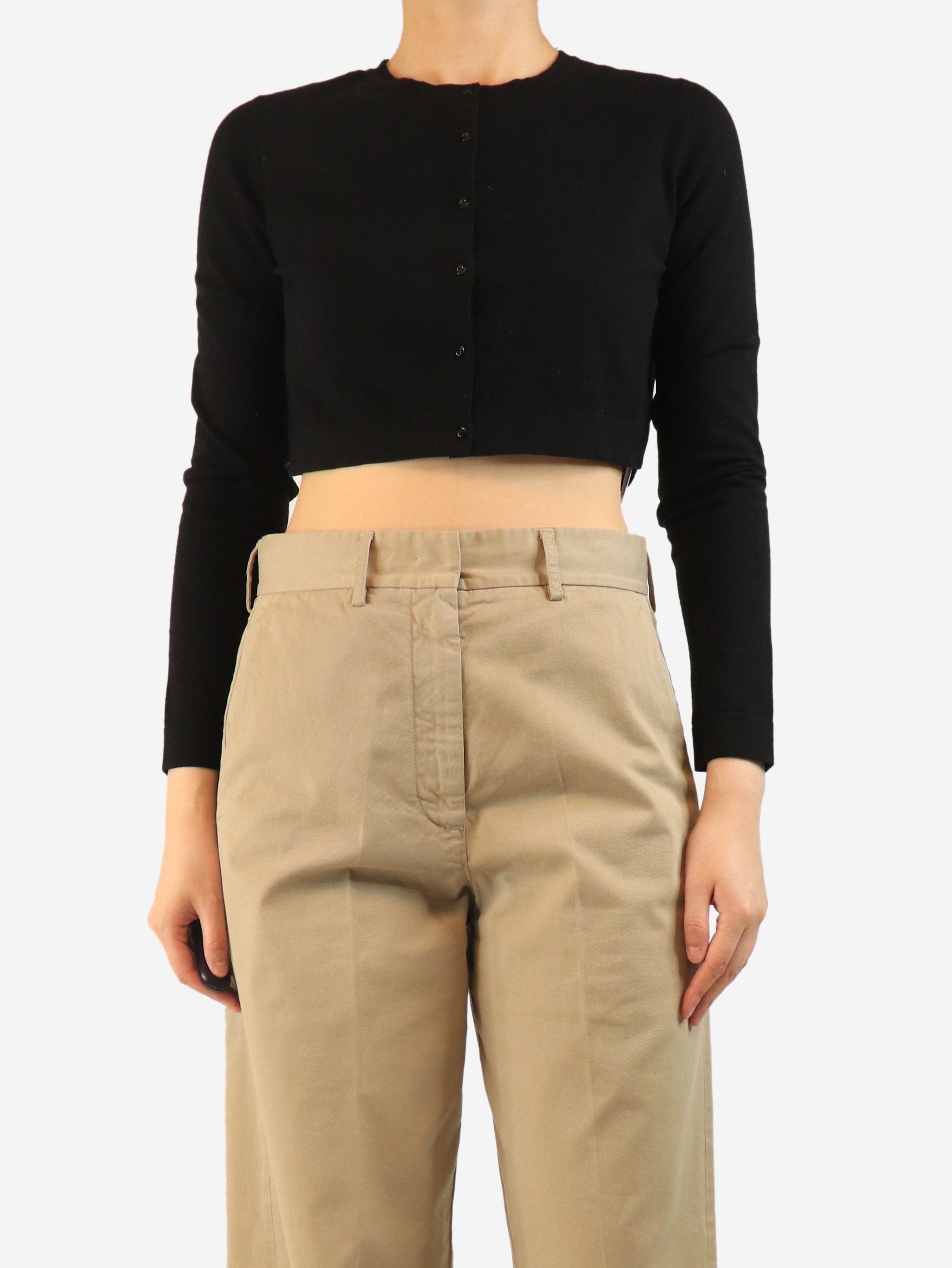Alaia Black cropped cardigan - UK 16 Size XL / US 12-14 / IT 48-50 - 1 Thumbnail