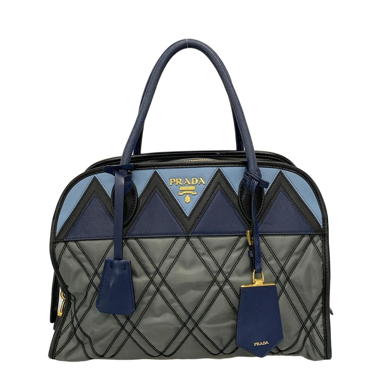 Prada PRADA Graphic Quilt Handbag 1BB027 Size ONE SIZE - 1 Thumbnail