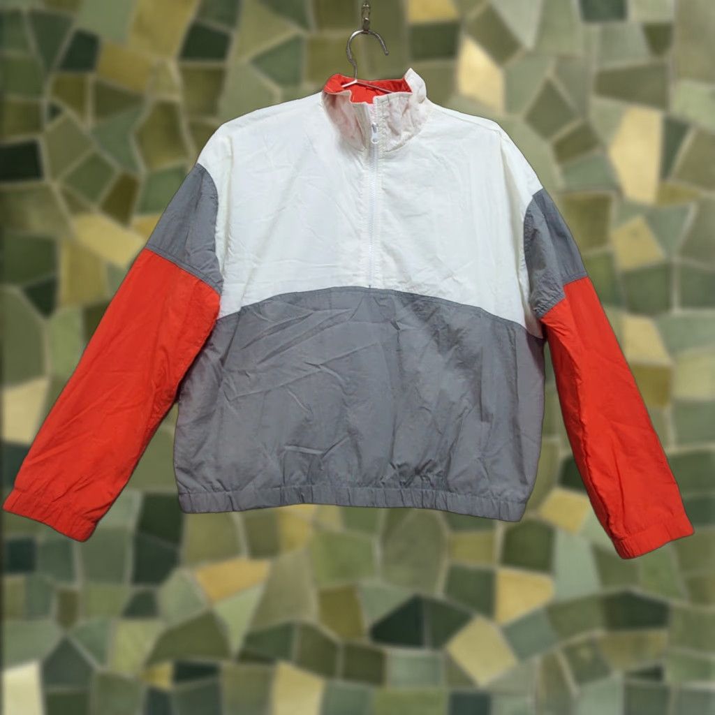 Forever 21 Forever 21 Jacket Adult Medium Multicolor 100% Nylon Windbreaker Half Zip Womens Size M / US 6-8 / IT 42-44 - 1 Thumbnail