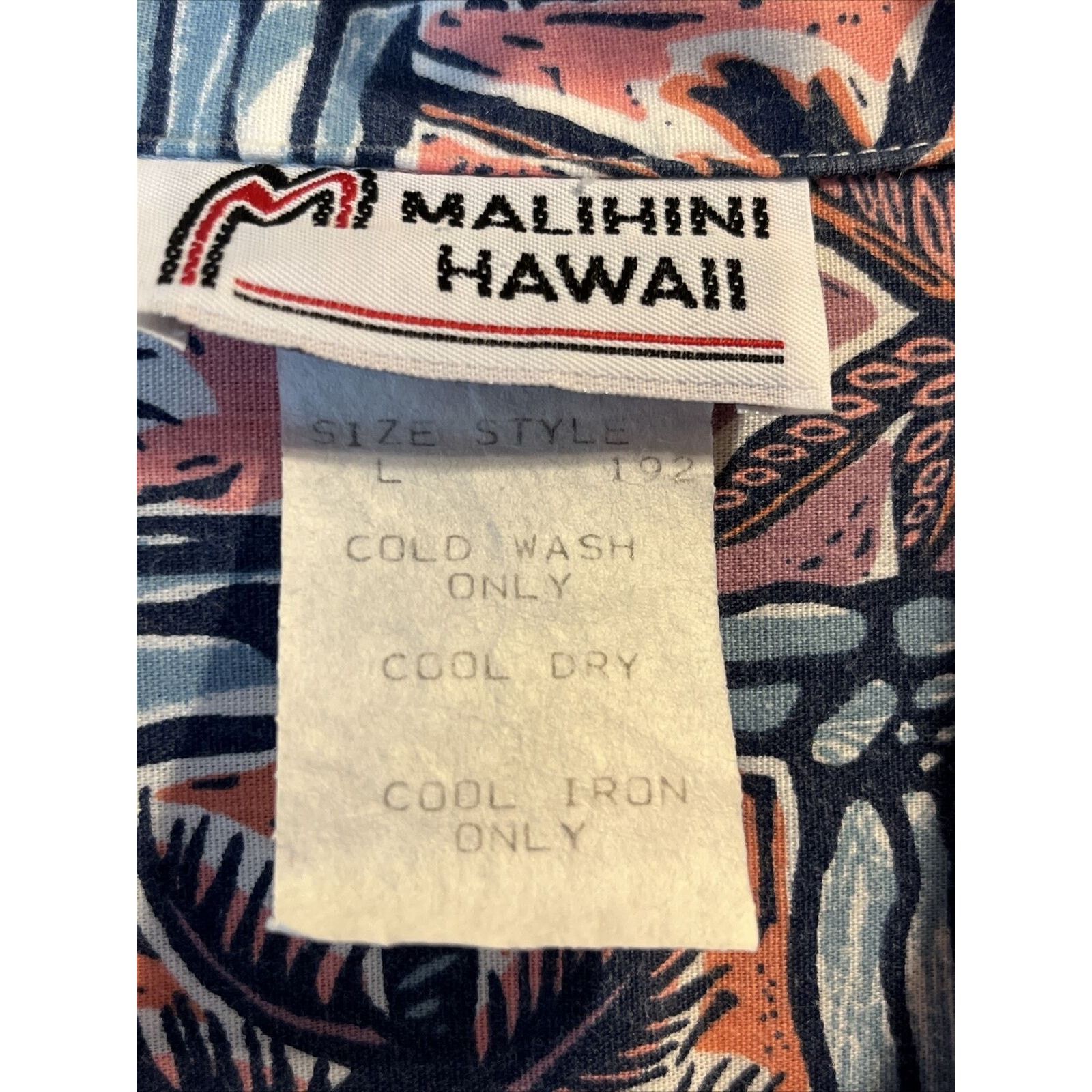 Other Malihini Men’s L Red Palm Button Cotton Blend Hawaiian Shirt Size US L / EU 52-54 / 3 - 4 Thumbnail