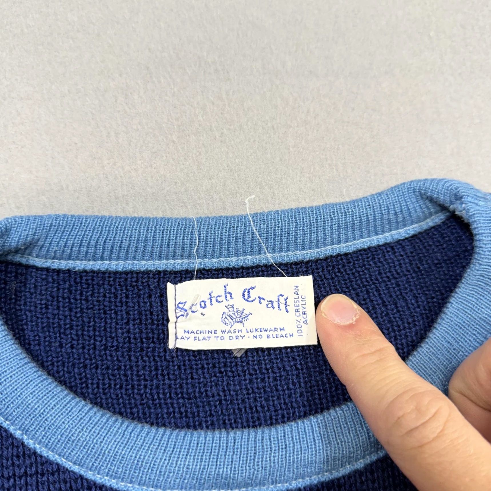 Vintage VINTAGE Scotch Craft Sweater Mens M Blue Knit Crewneck Striped Pullover Winter All Seasons Casual Size US M / EU 48-50 / 2 - 3 Thumbnail