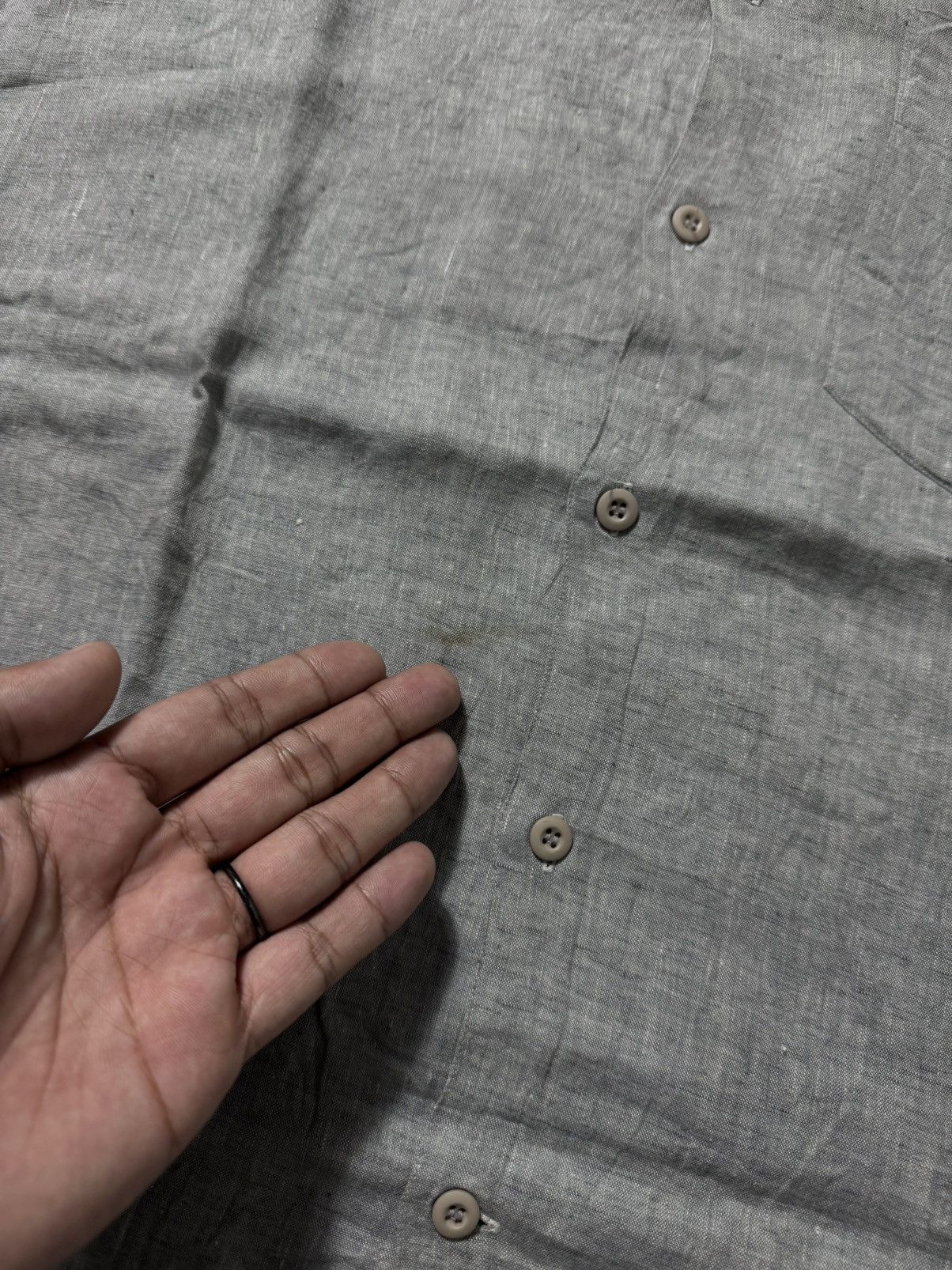 Issey Miyake 💥LAST SALE💥Issey Miyake Linen Button Up Shirt Size US L / EU 52-54 / 3 - 9 Thumbnail