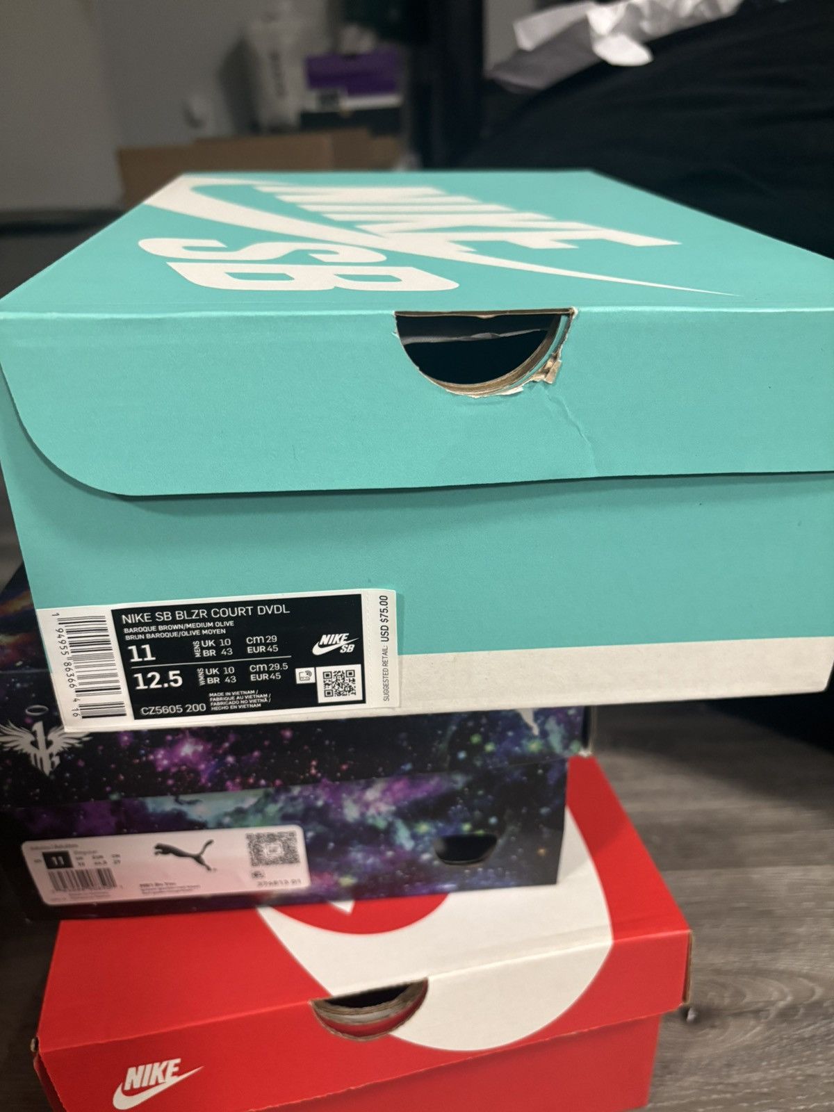 Nike Daan Van Der Linden X Nike Blzr Crt SB Baroque Brn CZ5605200 Size US 11 / EU 44 - 5 Thumbnail