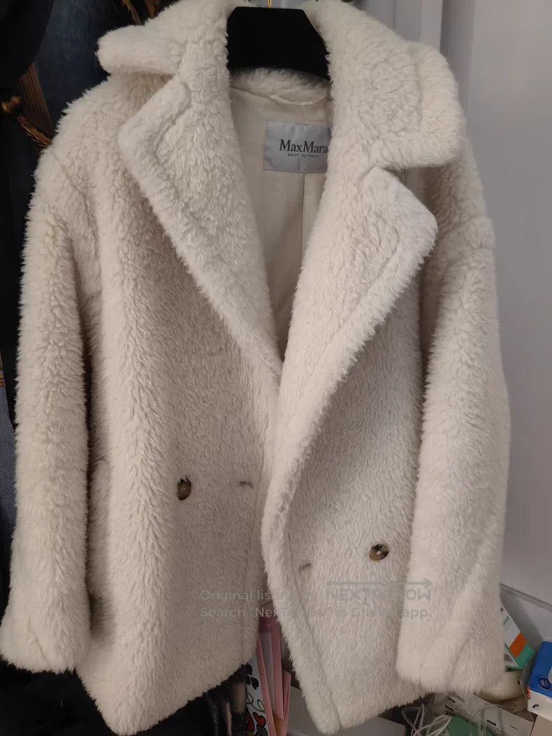 Max Mara Max Mara White Short Teddy Jacket Size S / US 4 / IT 40 - 1 Thumbnail
