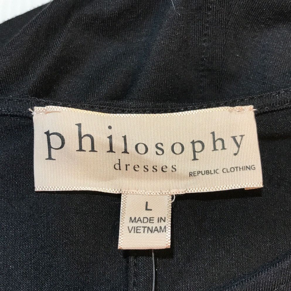 Other Philosophy Black Round Neck Long Sleeve A-line Dress L Size L / US 10 / IT 46 - 3 Thumbnail