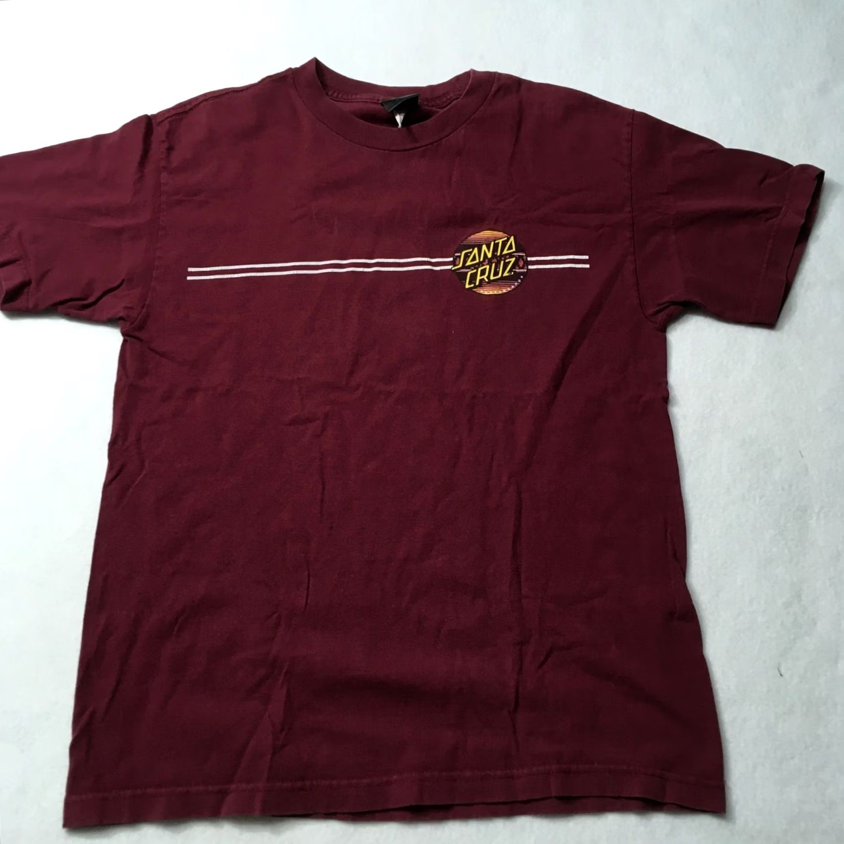 Vintage Vintage Santa Cruz Tee Size Medium burgundy Y2K Skate Surf Size US M / EU 48-50 / 2 - 2 Thumbnail