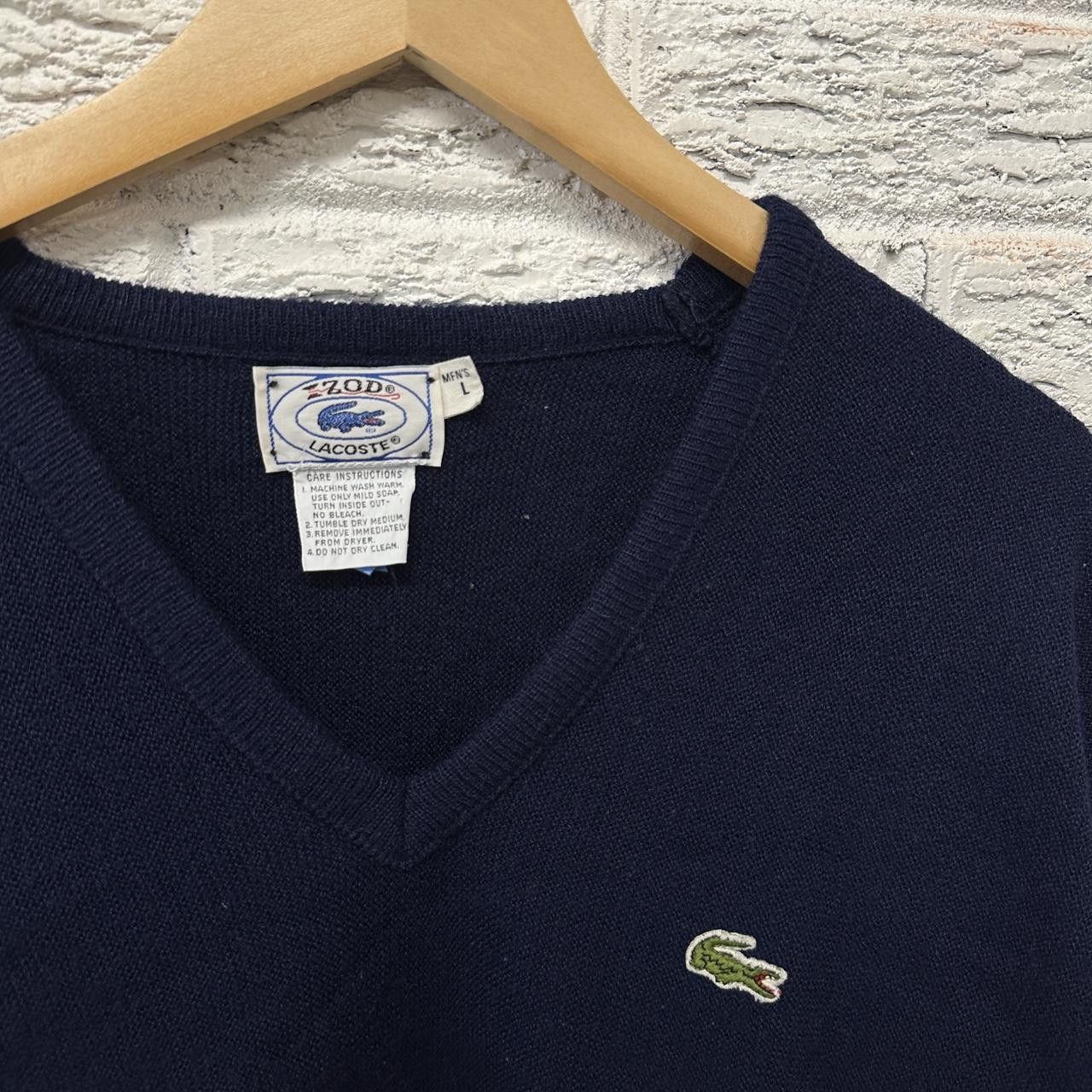 Lacoste Vintage IZOD Lacoste Pullover Sweater Blue Men’s Large Size US L / EU 52-54 / 3 - 4 Thumbnail