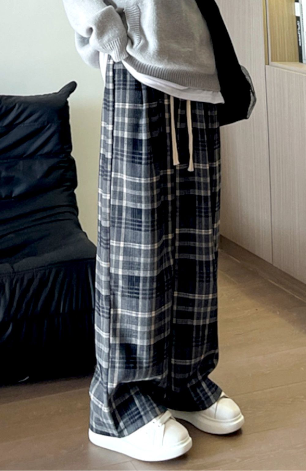 Designer × Japanese Brand × Vintage Vintage Hippie England Flannel Check Wide Leg Trousers Rave Size 27" / US 4 / IT 40 - 3 Thumbnail