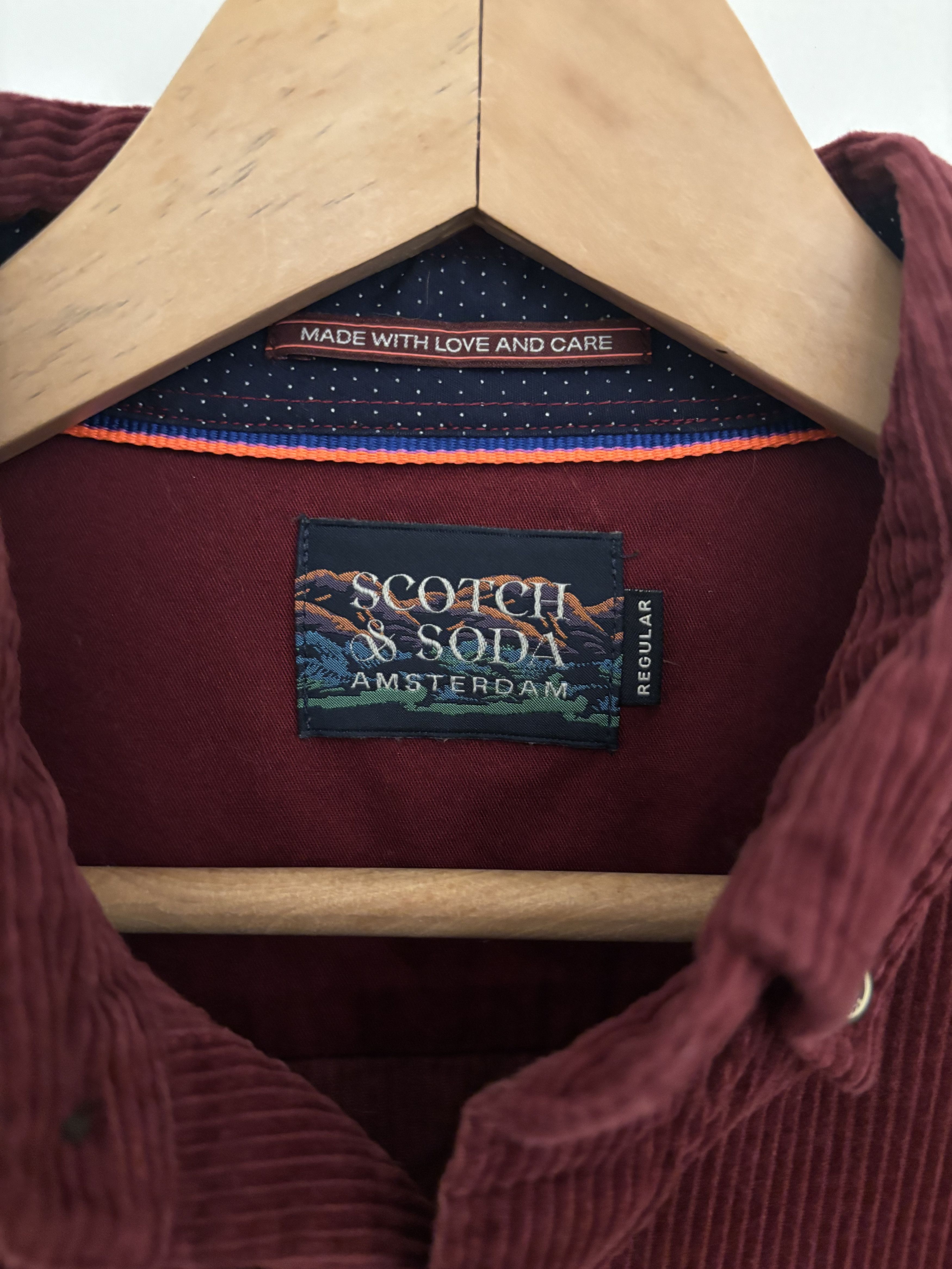 Scotch & Soda Scotch and Soda Burgandy Corduroy Shirt Size US S / EU 44-46 / 1 - 2 Thumbnail