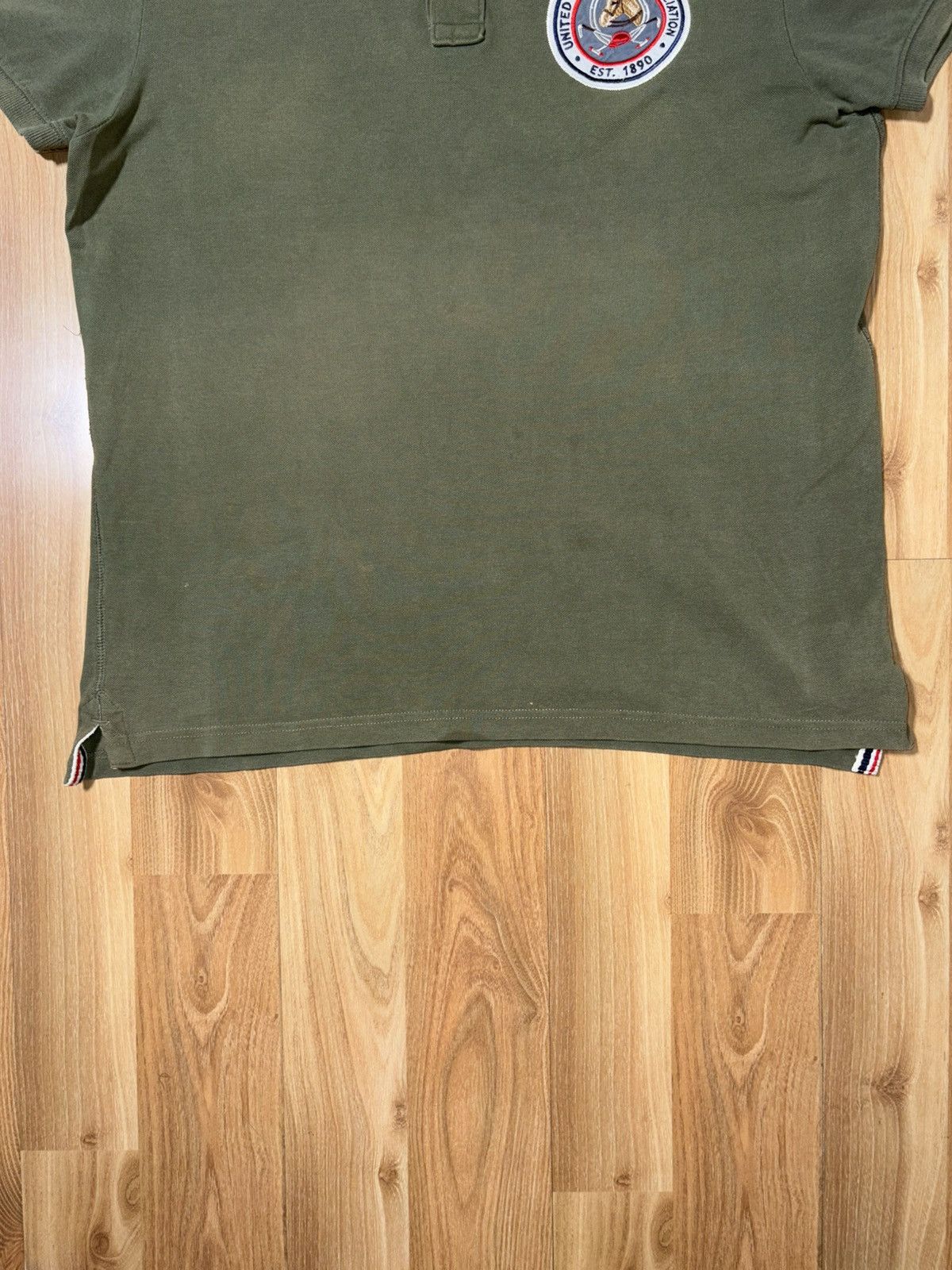 Polo Ralph Lauren U.S.P.A Denim Co. Olive Green Pique Polo Embroidered Crest Size US S / EU 44-46 / 1 - 3 Thumbnail