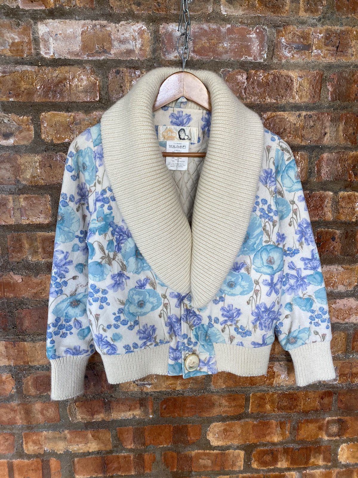 If Six Was Nine × Japanese Brand Vtg Theatre Products japan large shawl colar floral wool Size M / US 6-8 / IT 42-44 - 2 Thumbnail
